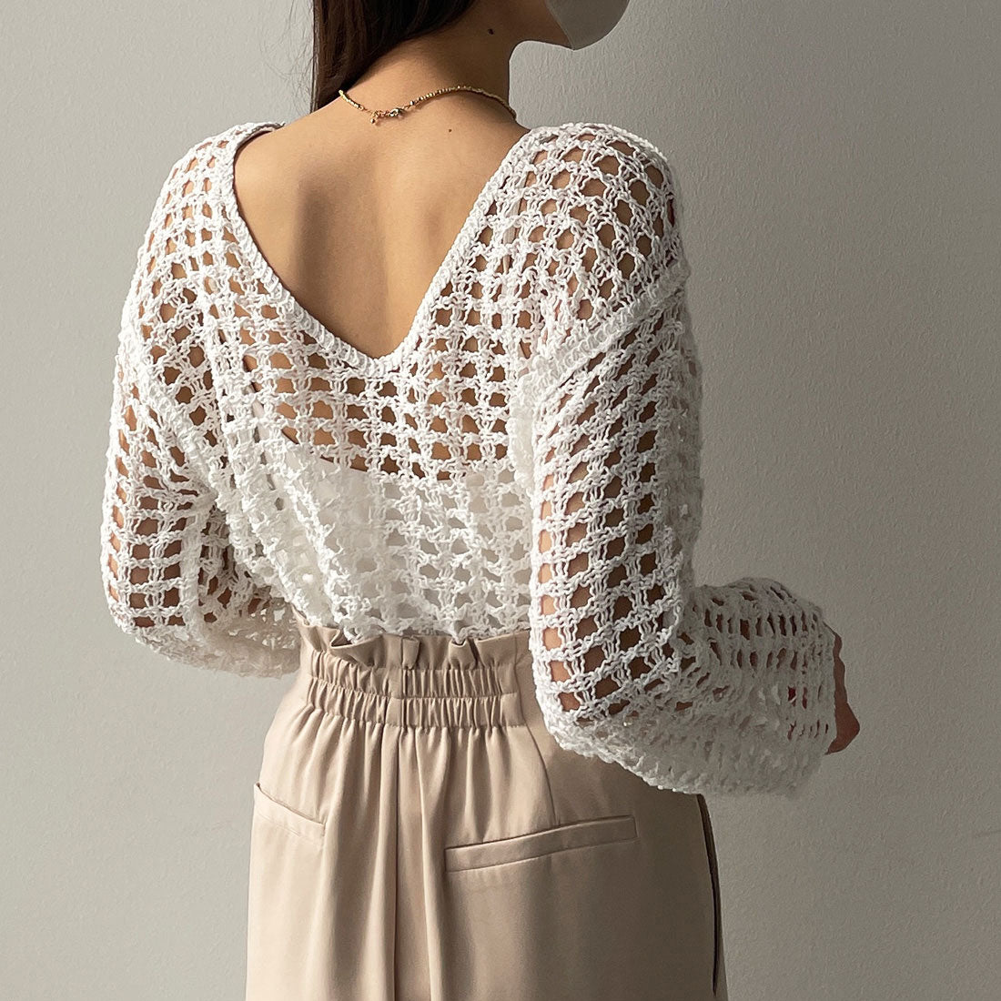 ルエレ Louere メッシュ編みニット