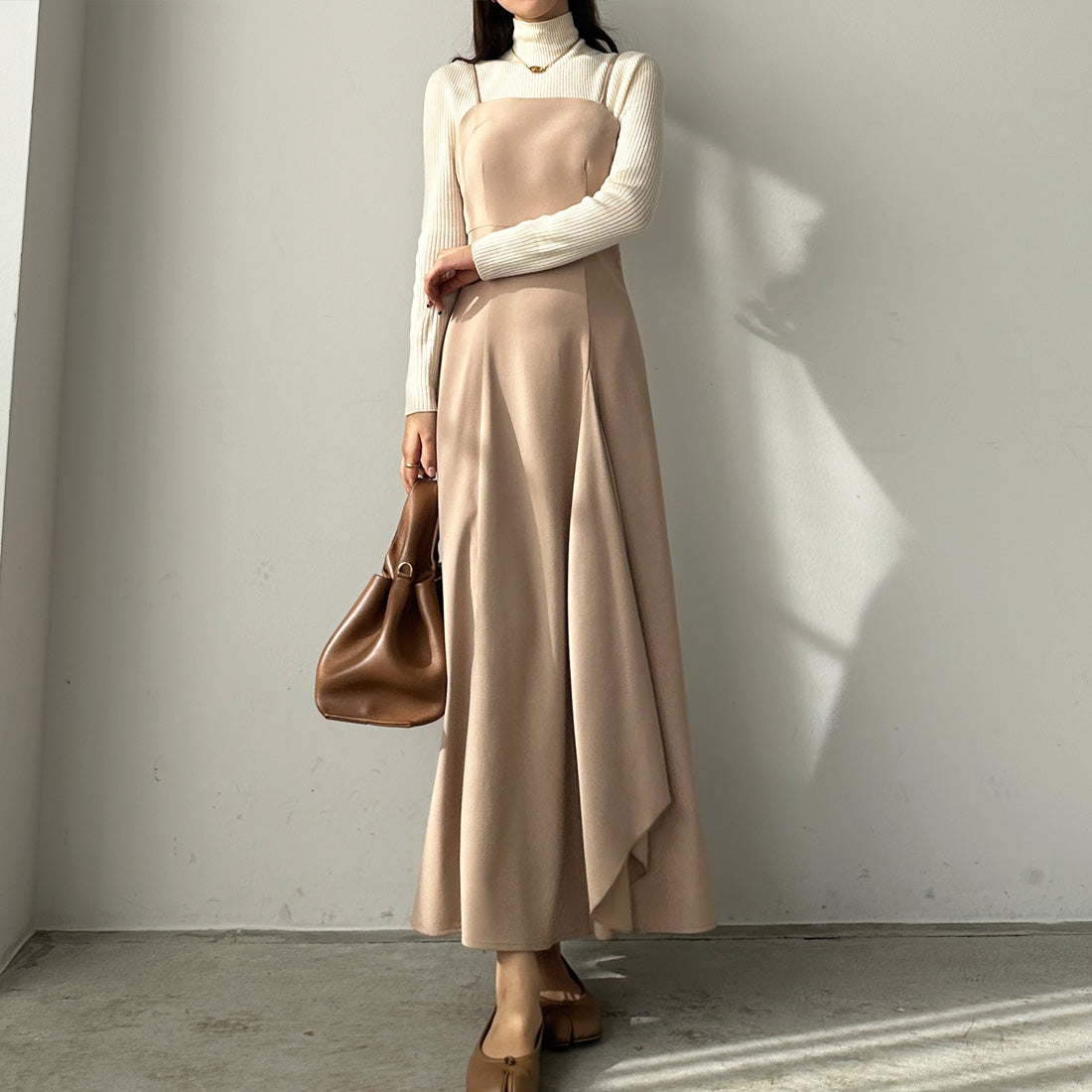 ルエレ Louere フレアラッフルキャミワンピース