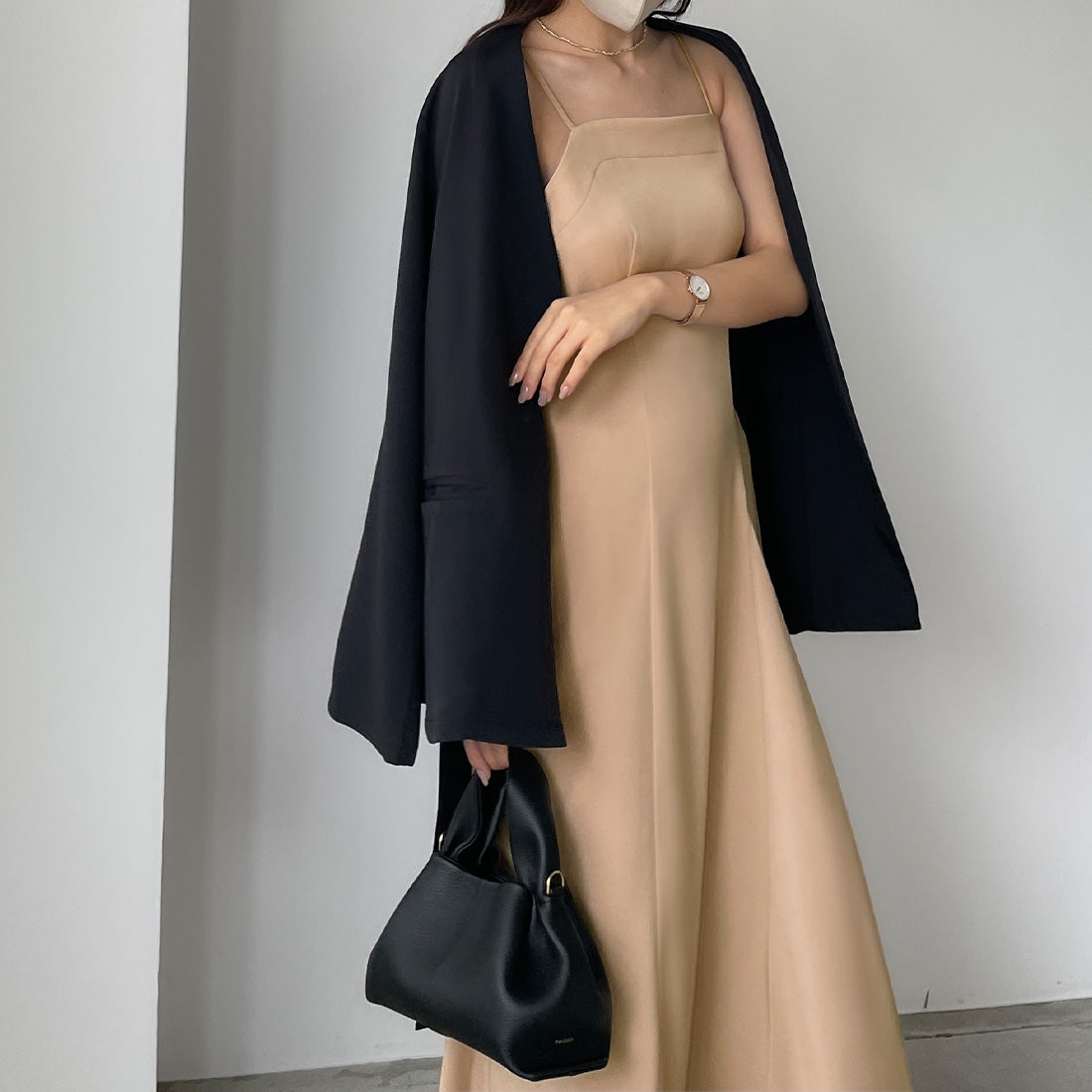 ルエレ Louere フレアラッフルキャミワンピース