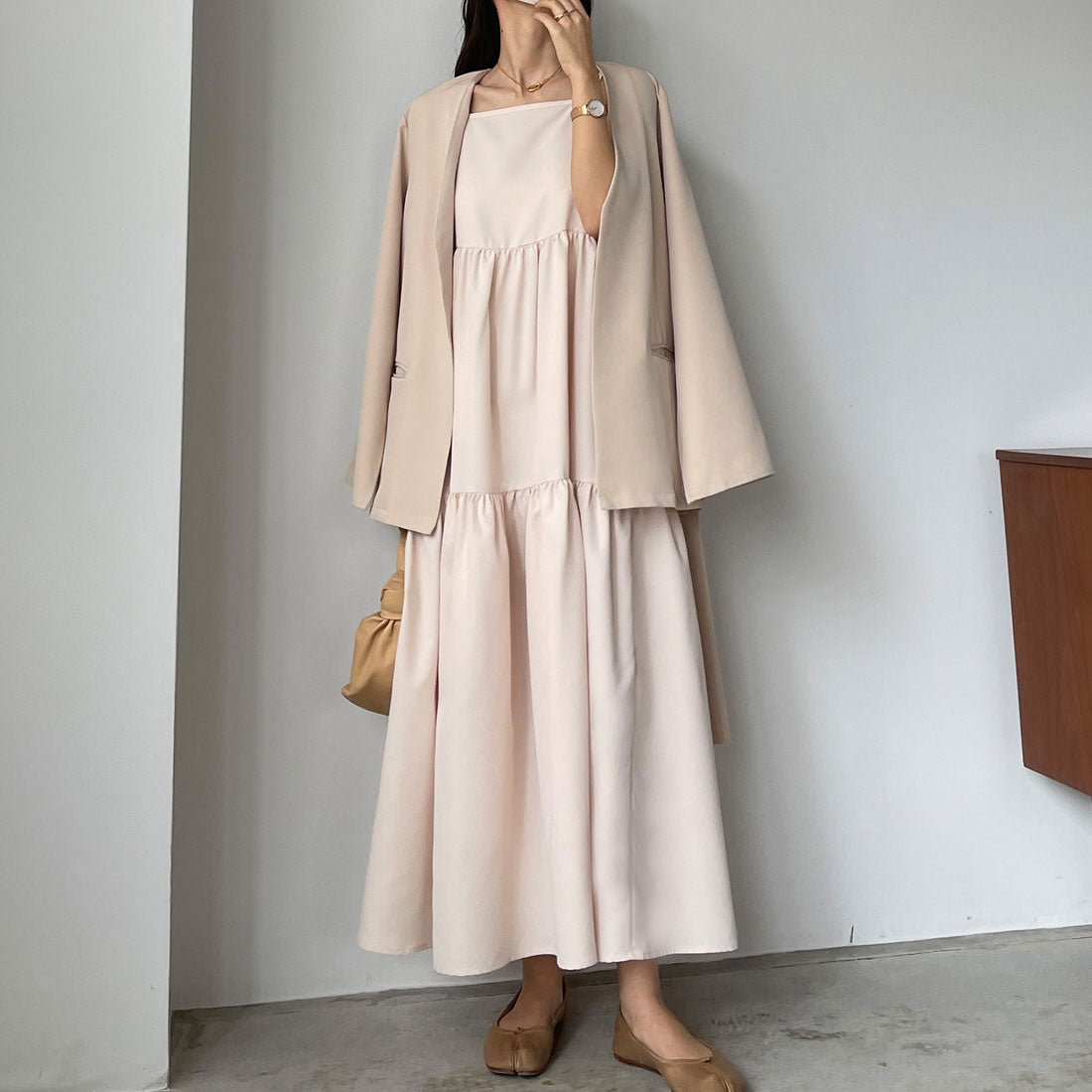 ルエレ Louere リボンティアードキャミワンピース