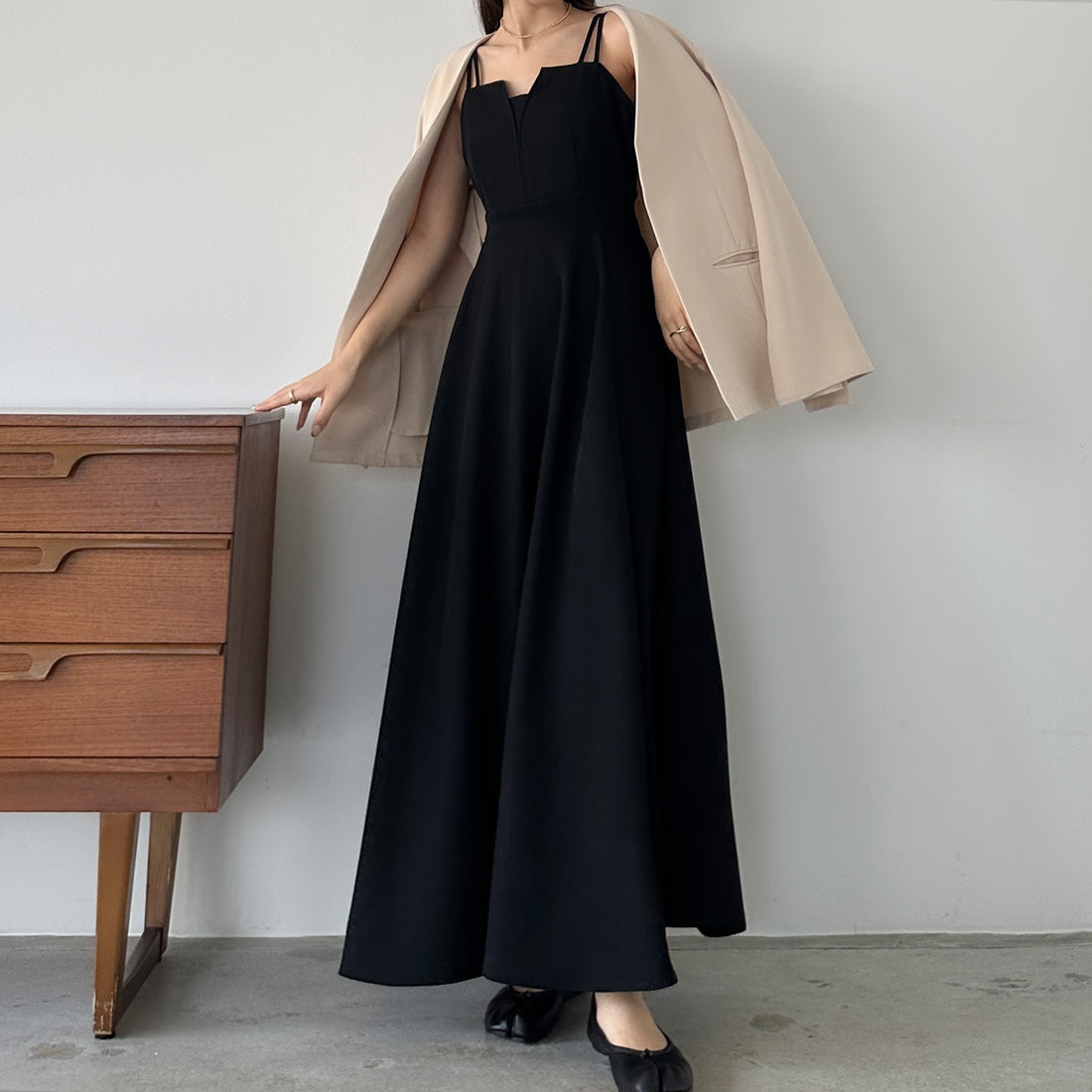 ルエレ Louere Louere デザインフレアキャミワンピース