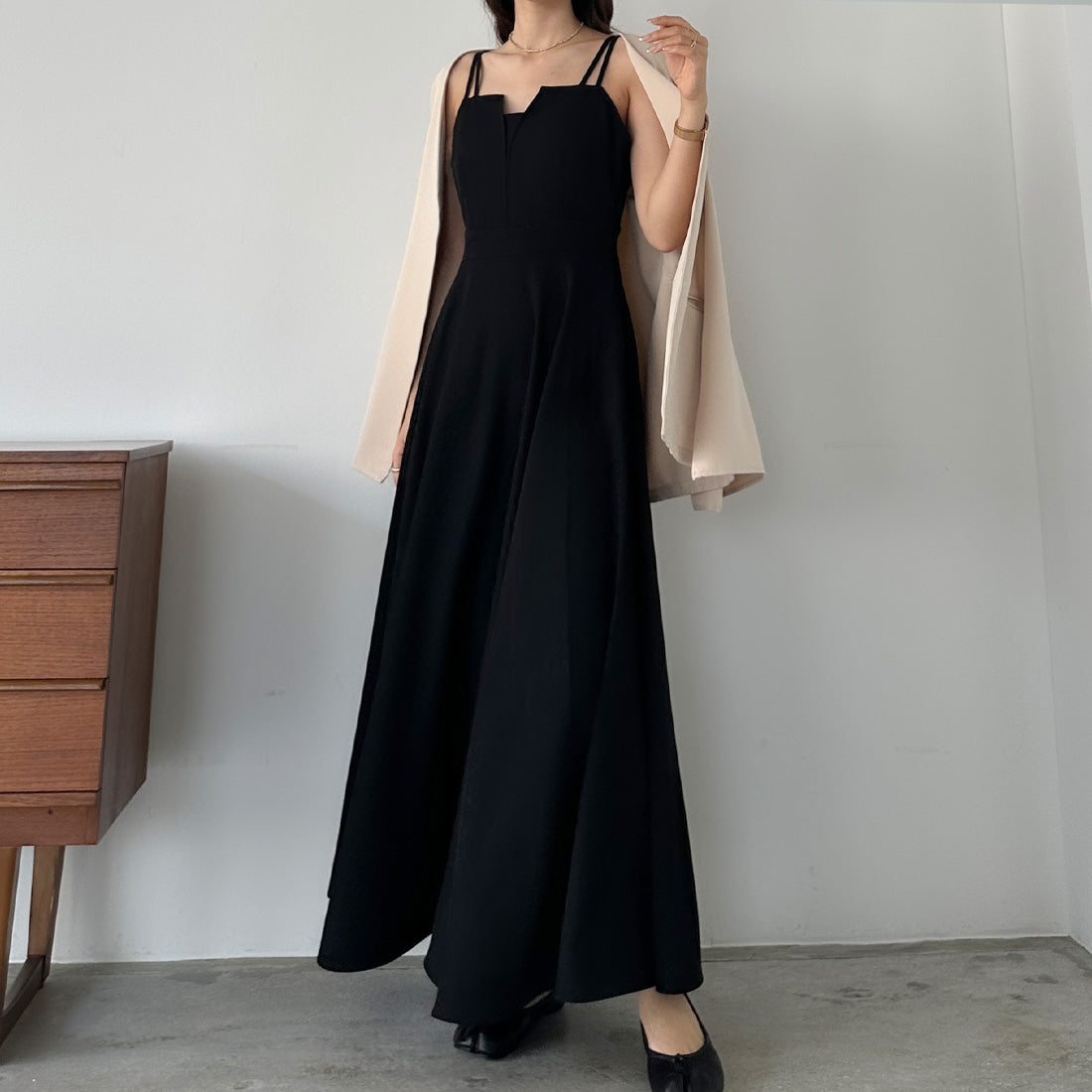 ルエレ Louere Louere デザインフレアキャミワンピース