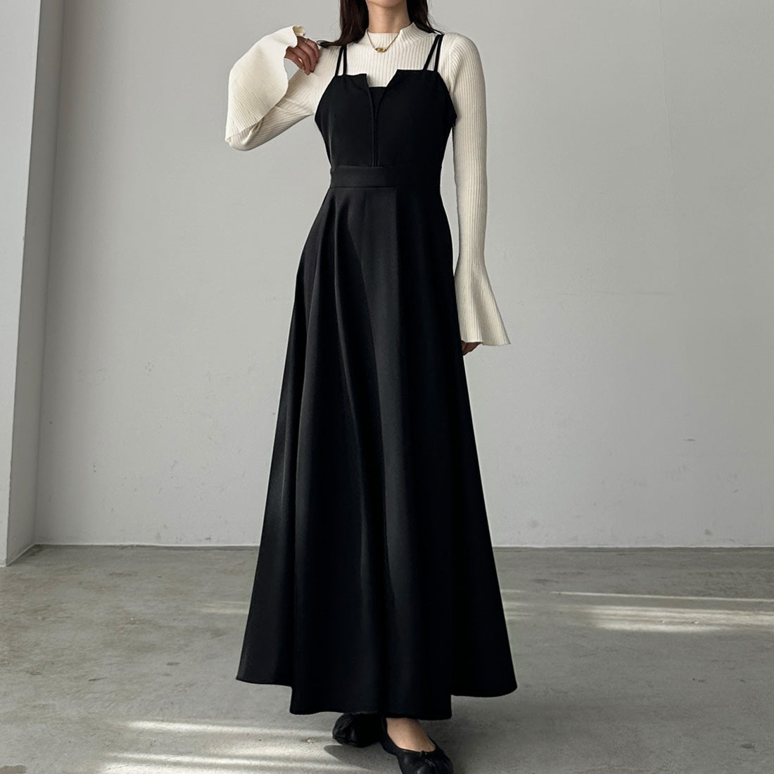 Louere Louere Design flare camisole dress