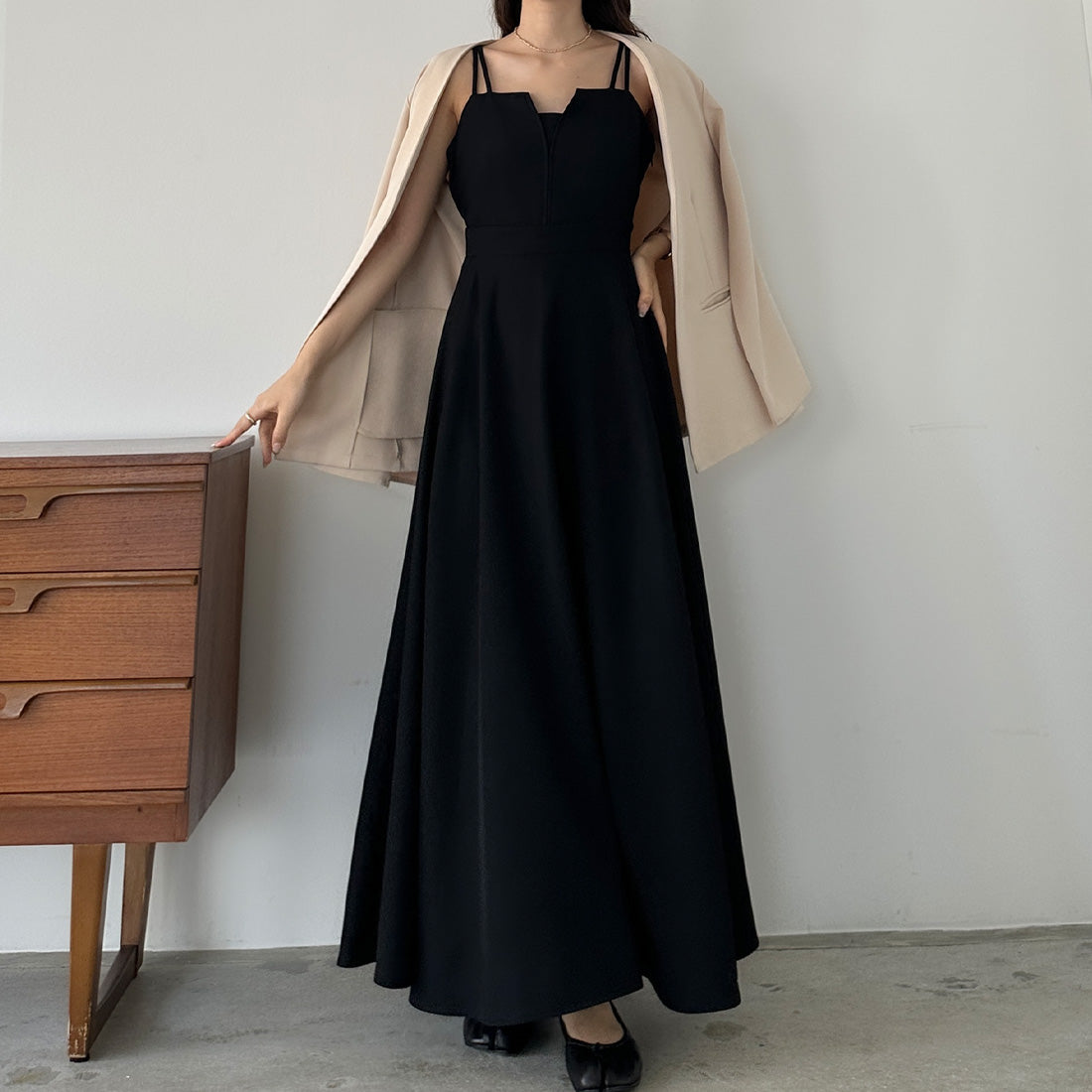 ルエレ Louere Louere デザインフレアキャミワンピース