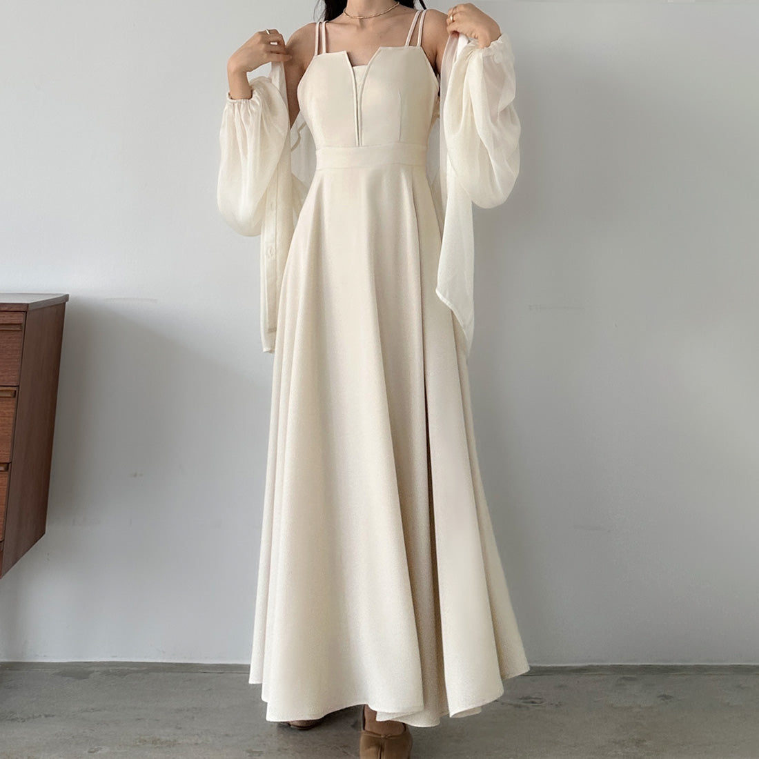 Louere Louere Design flare camisole dress
