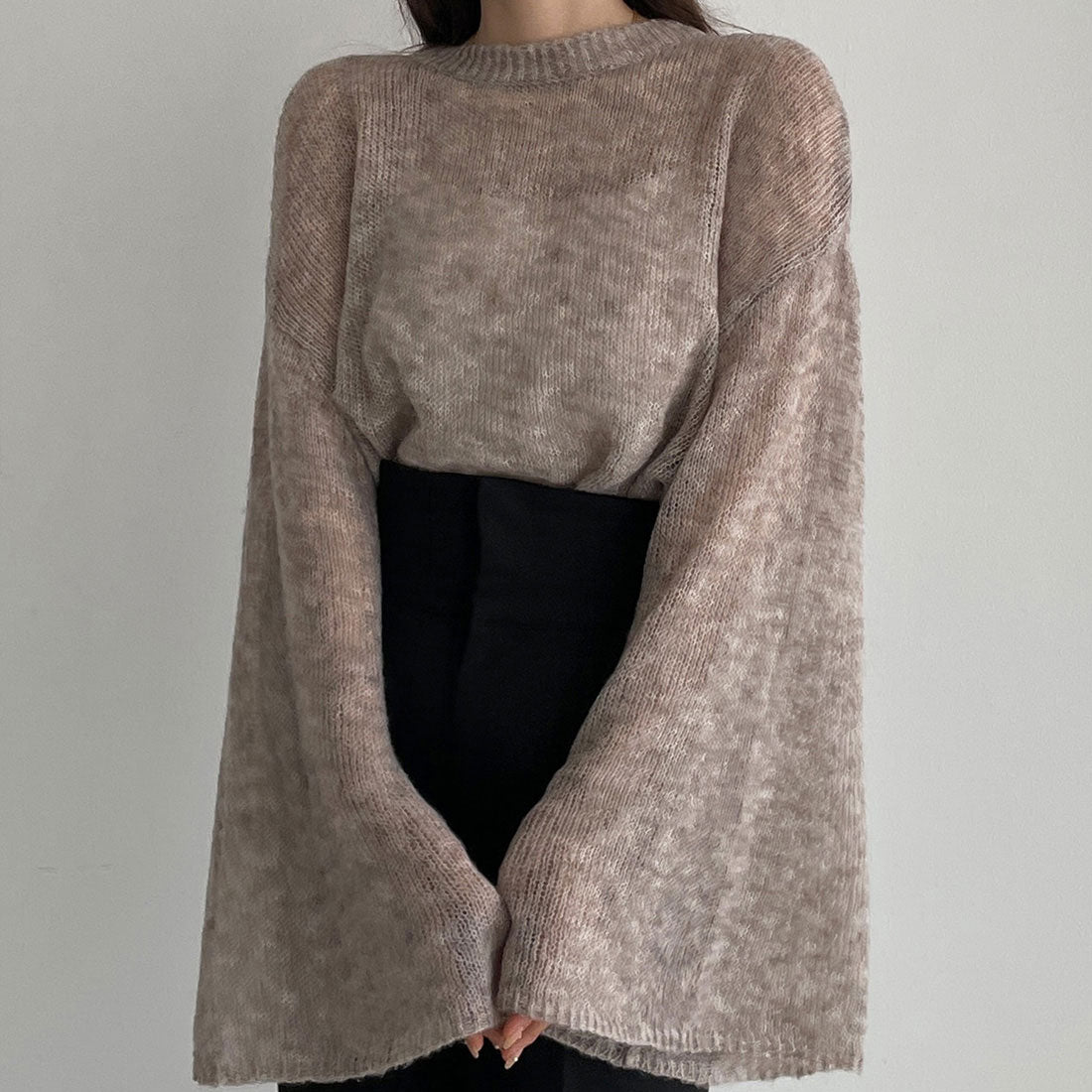 ルエレ Louere Louere フラッフィーフレアスリーブニット