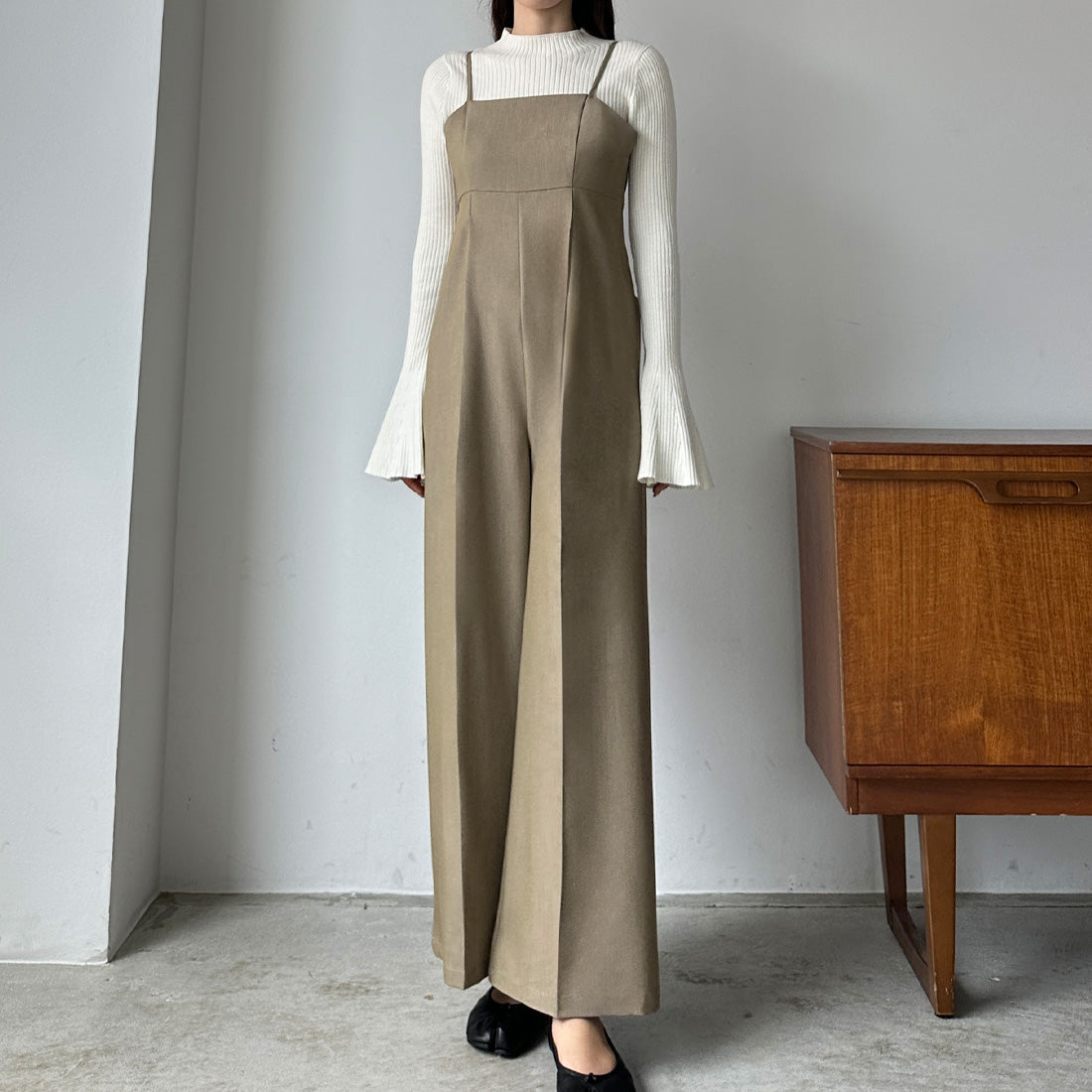 Louere Louere High-waisted overall pants