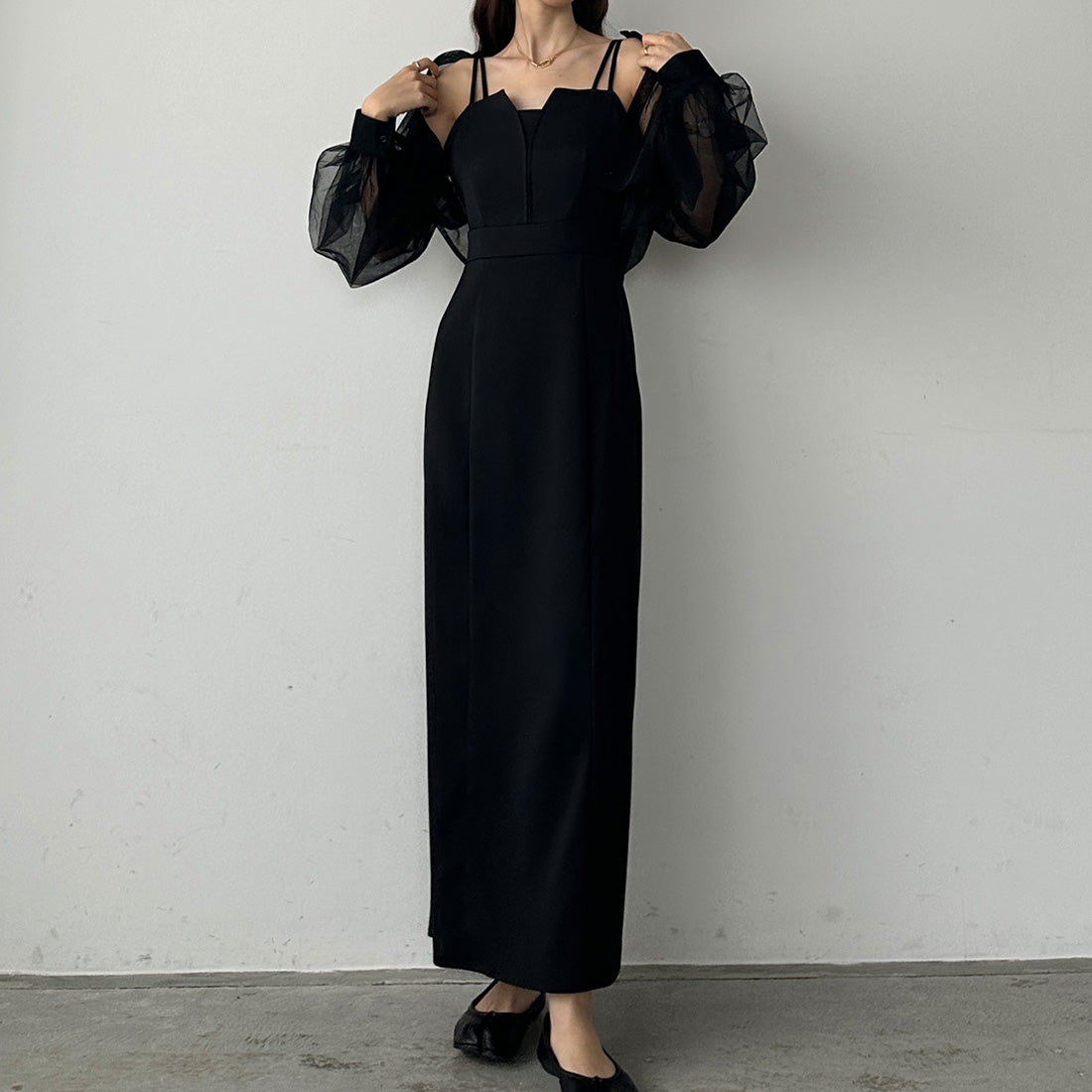 ルエレ Louere Louere デザインフレアキャミワンピース