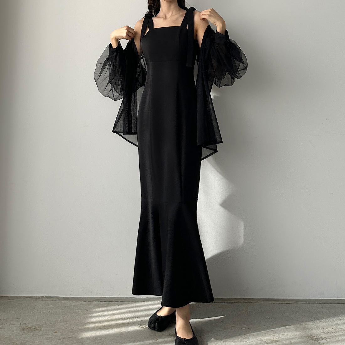 ルエレ Louere Louere ショルダーリボンマーメイドキャミワンピース