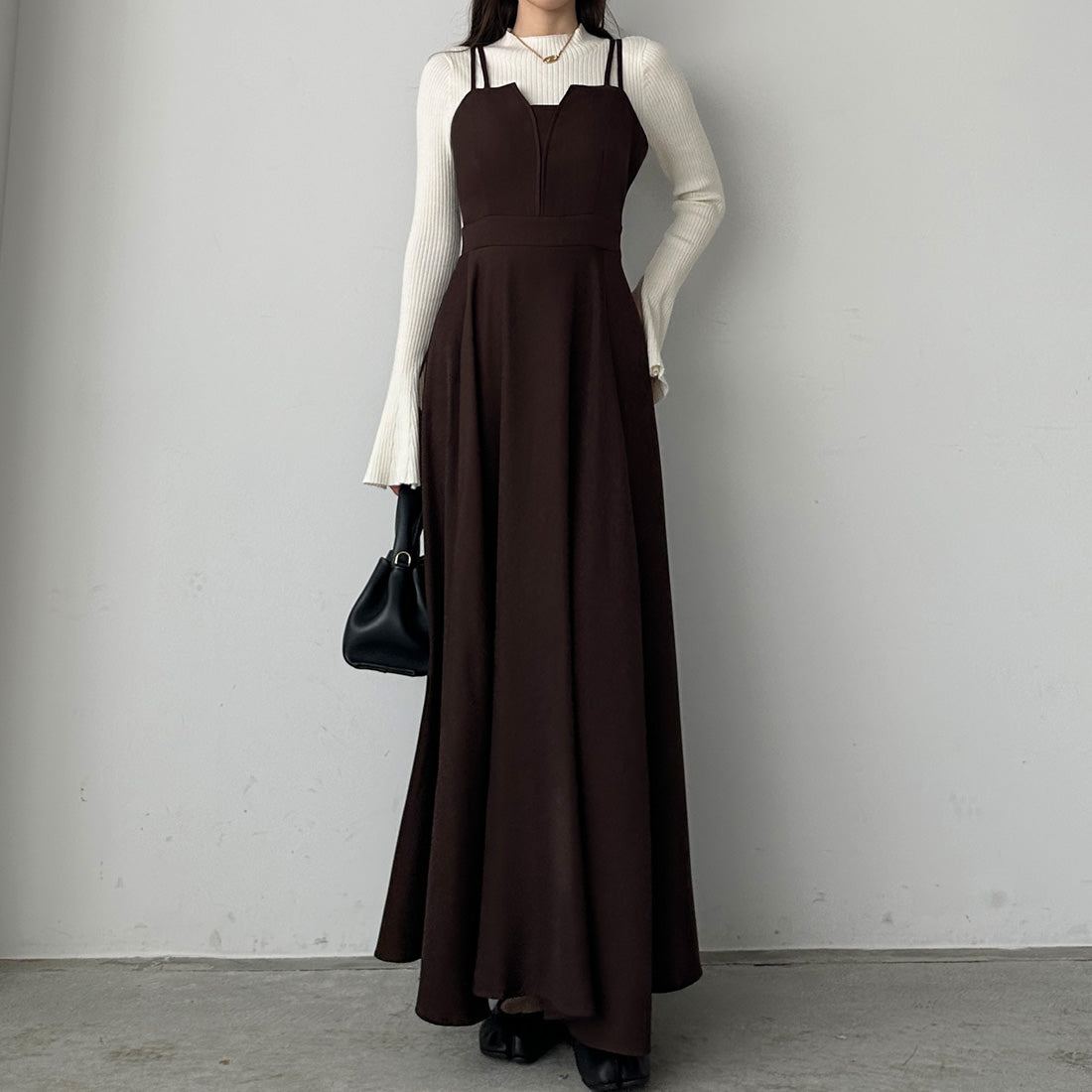 ルエレ Louere Louere 【選べる】デザインキャミワンピース,ブラウン