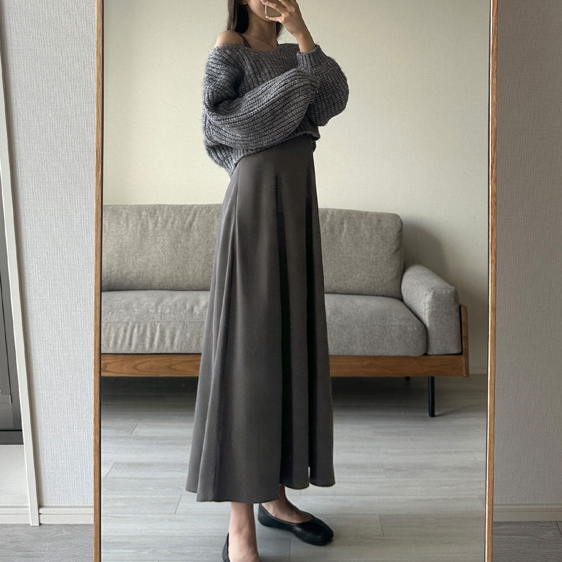 ルエレ Louere Louere ショートニットトップス＋フレアキャミワンピース