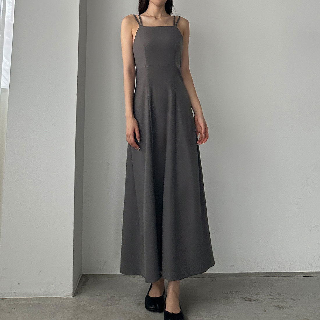 ルエレ Louere Louere ショートニットトップス＋フレアキャミワンピース