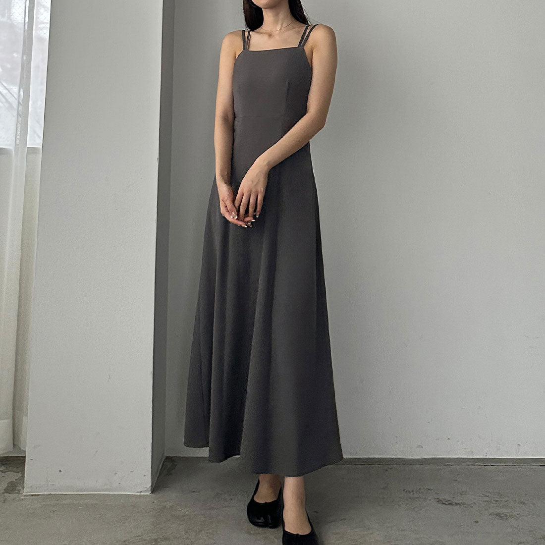 ルエレ Louere Louere ショートニットトップス＋フレアキャミワンピース