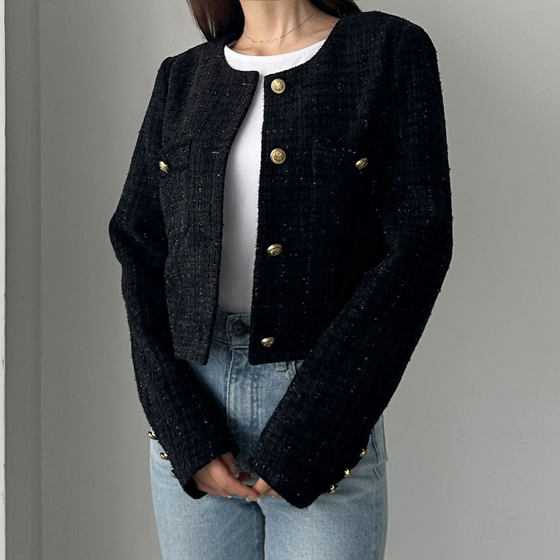 ルエレ Louere Louere ファンシーラメツイードショートジャケット