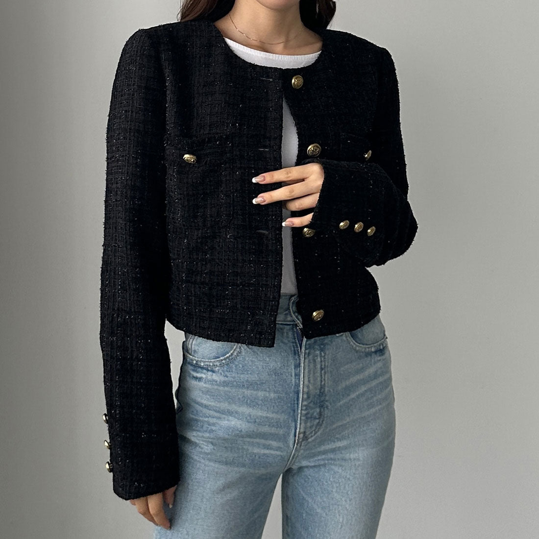ルエレ Louere Louere ファンシーラメツイードショートジャケット