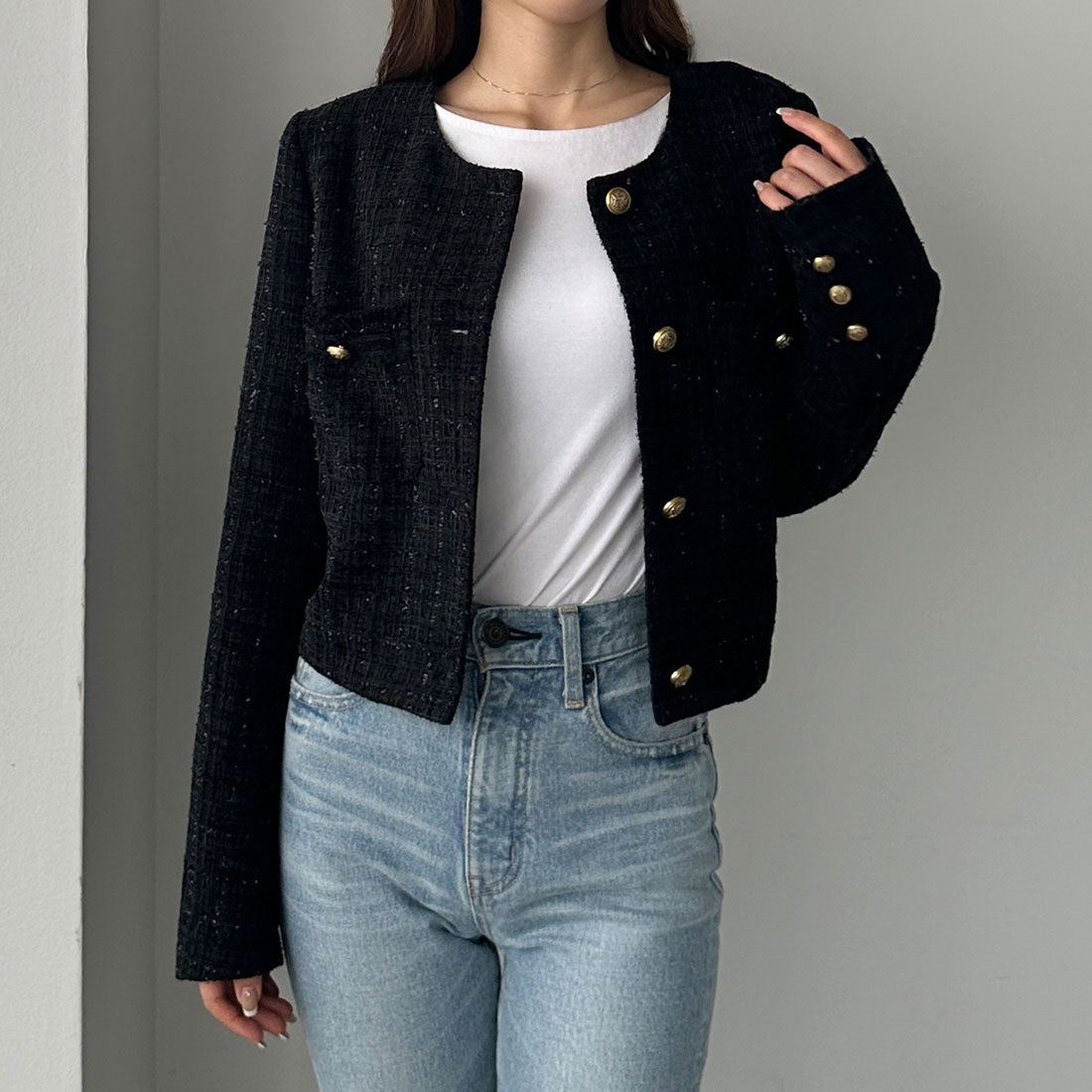 ルエレ Louere Louere ファンシーラメツイードショートジャケット