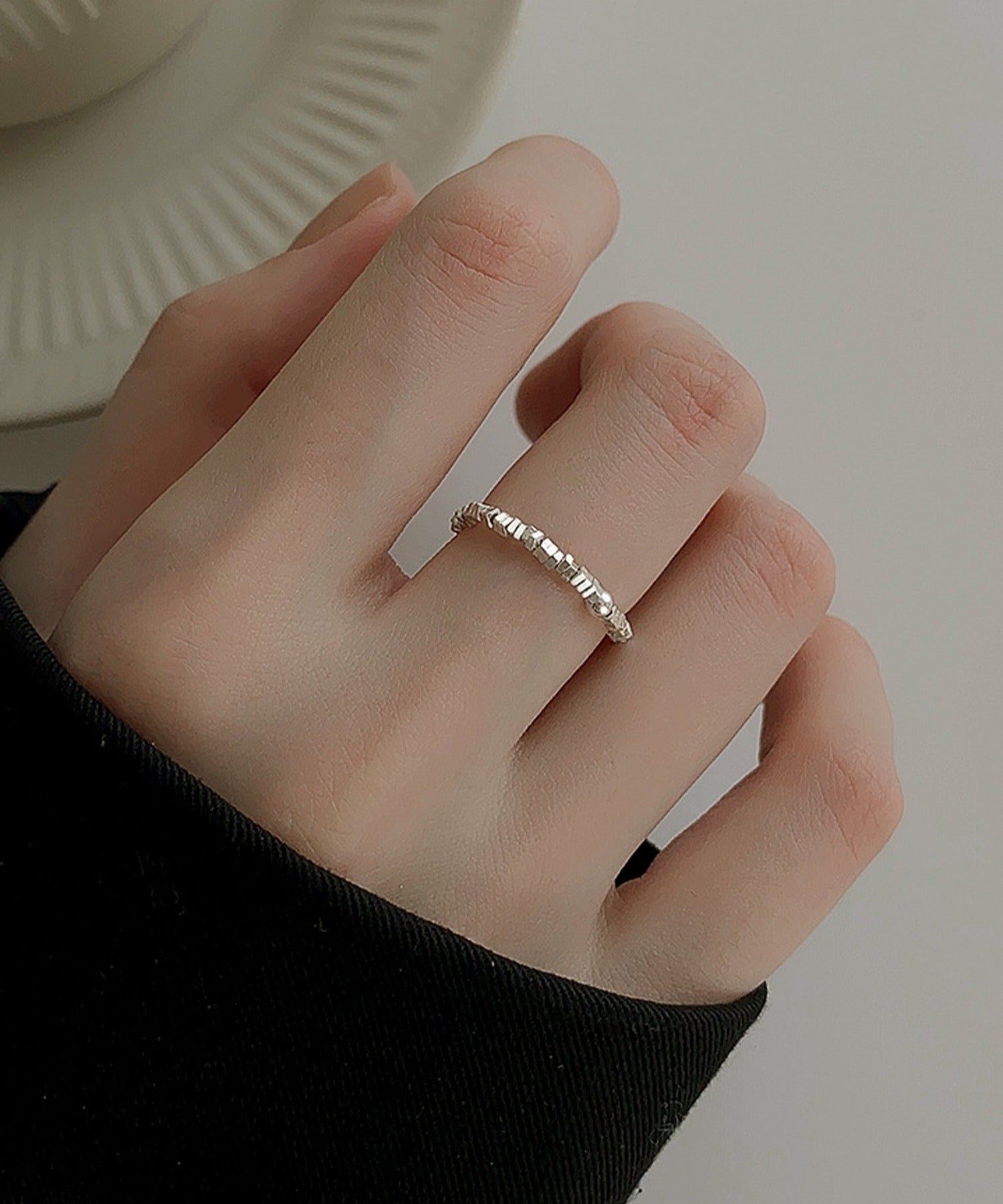 レジャ Leja シルバーストーンリング結婚式 パーティー 成人式 二次会 同窓会 お呼ばれ オケージョン 20代 30代 40代 （SILVER） SILVER