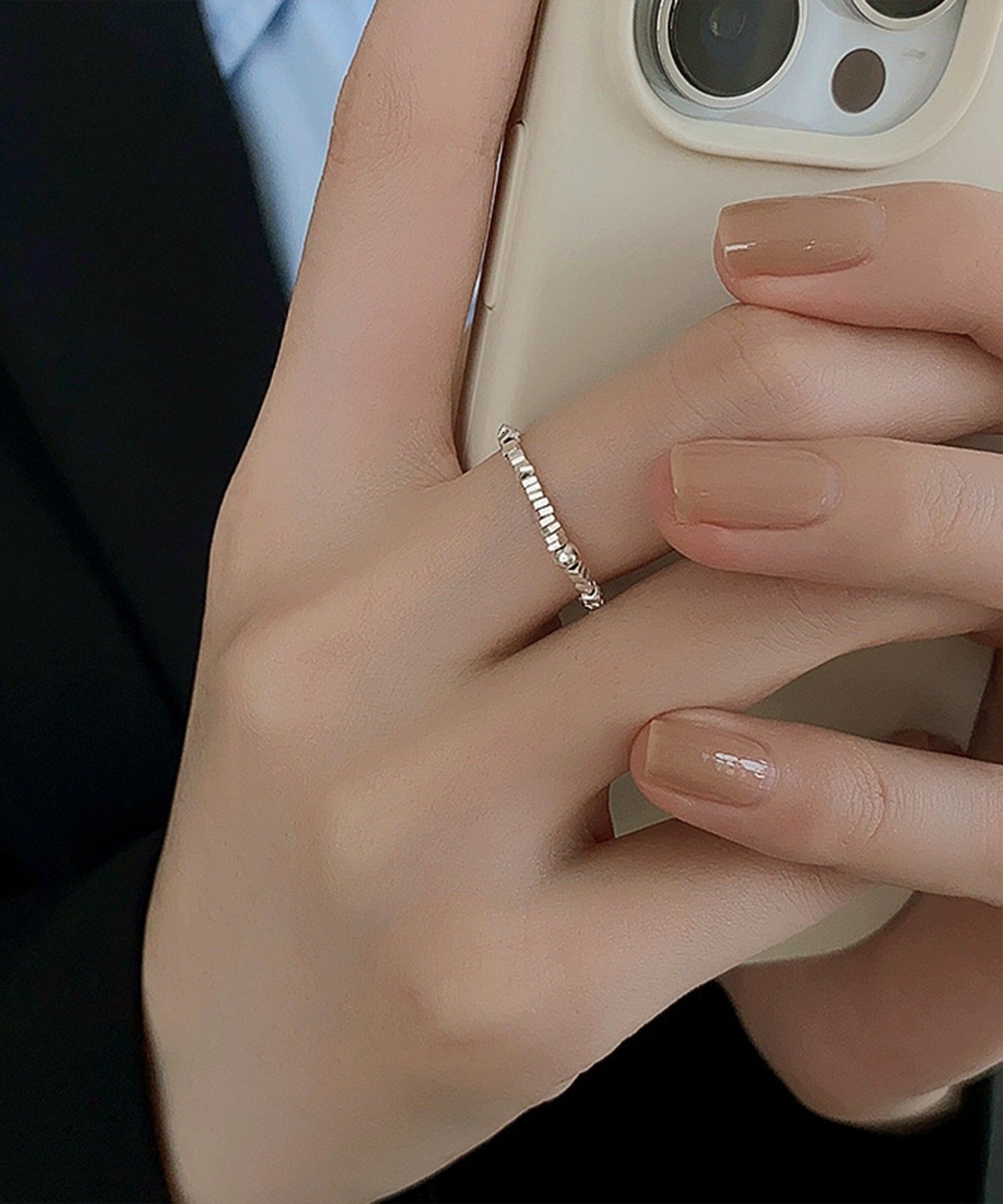 レジャ Leja シルバーストーンリング結婚式 パーティー 成人式 二次会 同窓会 お呼ばれ オケージョン 20代 30代 40代 （SILVER） SILVER