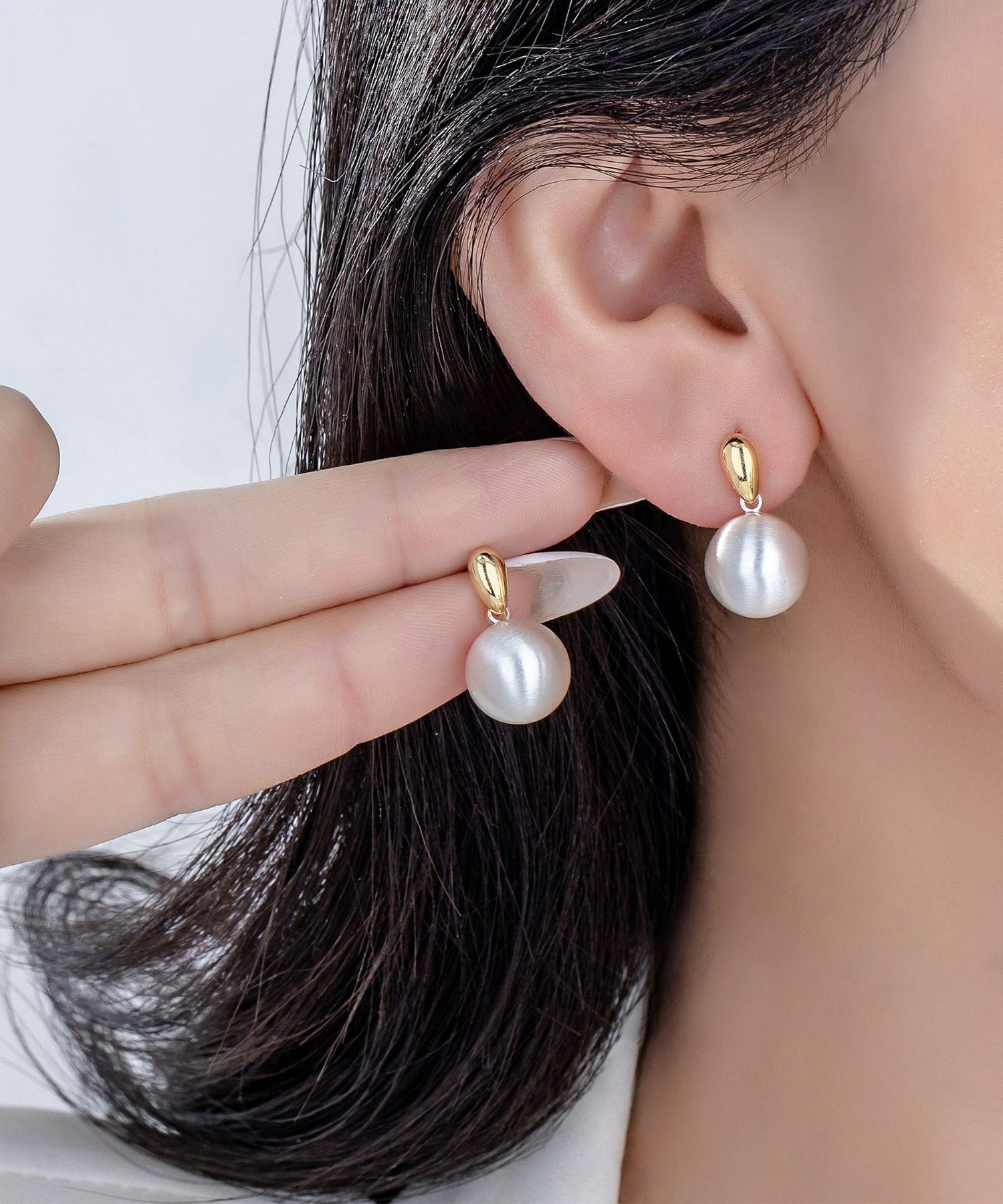 レジャ Leja ゴールパーツドロップパールピアス結婚式 パーティー 成人式 二次会 同窓会 お呼ばれ オケージョン 20代 30代 40代 （GOLD） GOLD