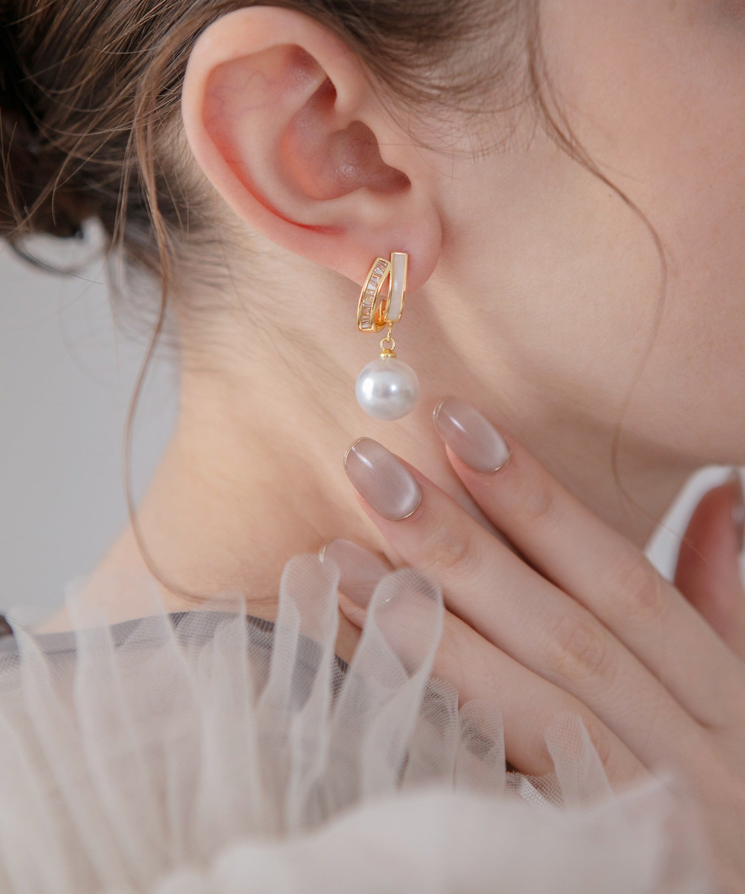 レジャ Leja ゴールドカーブラインドロップパールピアス結婚式 パーティー 成人式 二次会 同窓会 お呼ばれ オケージョン 20代 30代 40代 （GOLD） GOLD