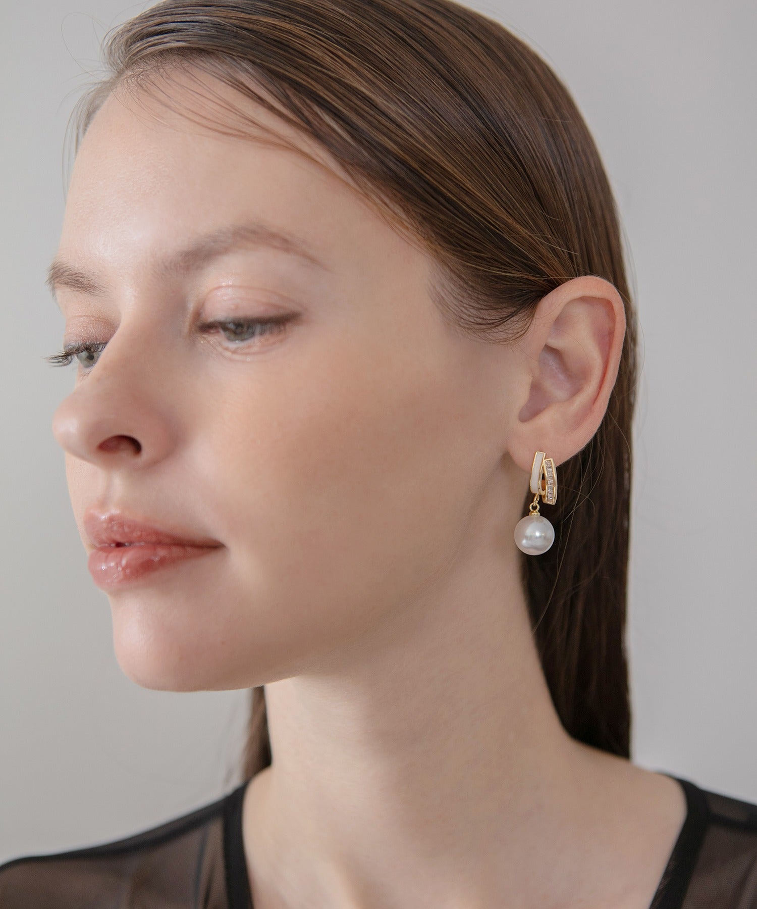レジャ Leja ゴールドカーブラインドロップパールピアス結婚式 パーティー 成人式 二次会 同窓会 お呼ばれ オケージョン 20代 30代 40代 （GOLD） GOLD