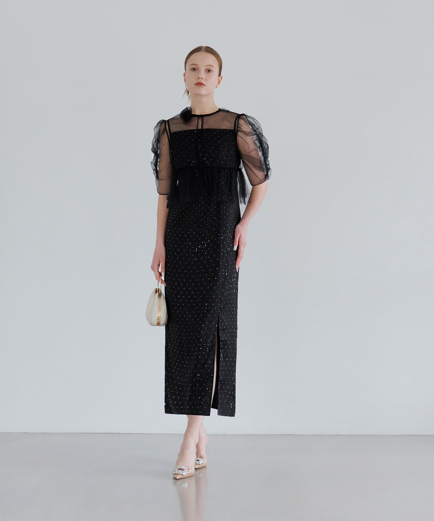 LEJA オケージョンドレス Leja｜LEJA-レースラメスリットロングワンピースドレス結婚式