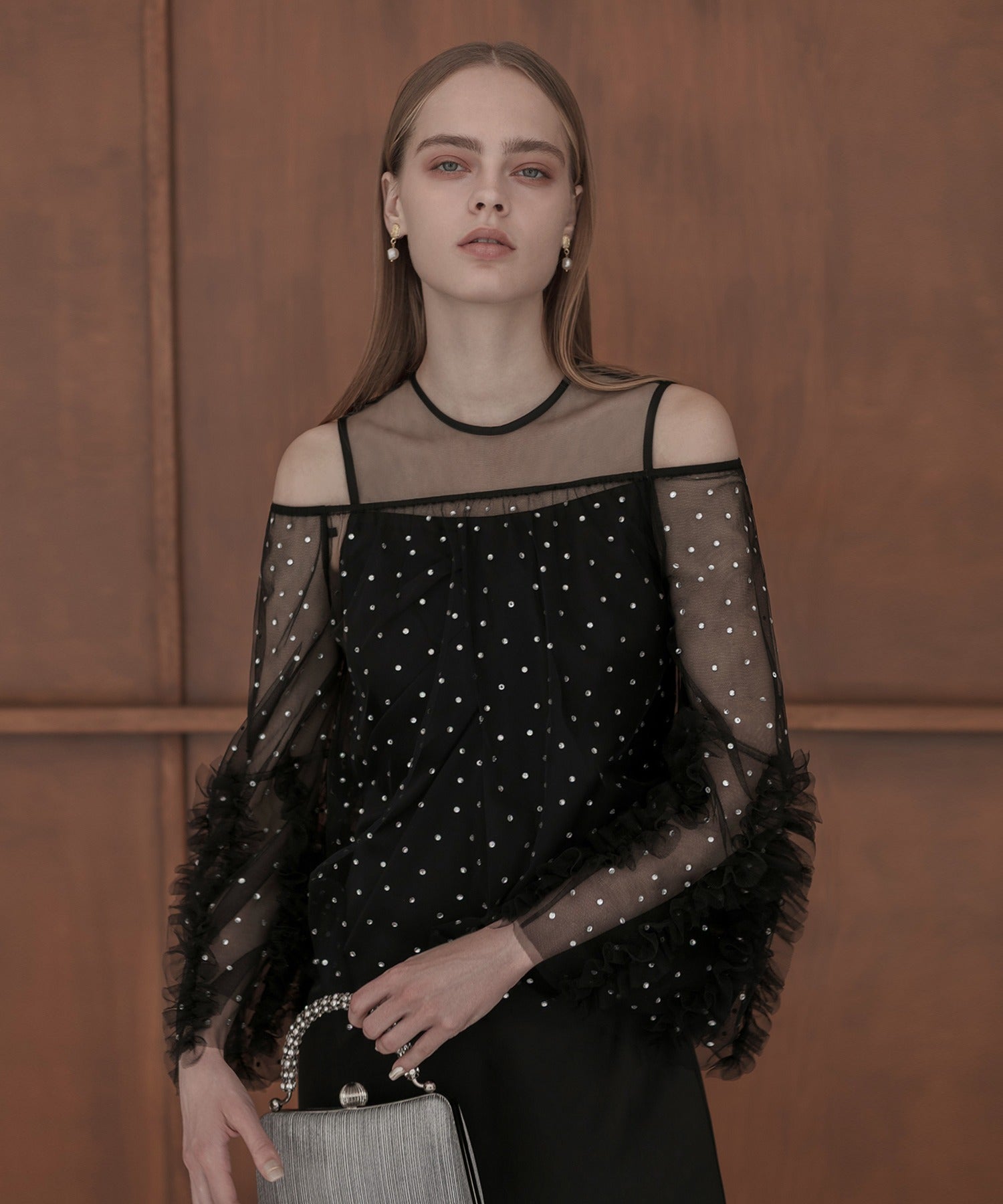レジャ Leja ドットストーンオフショルIラインワンピースドレスワンピース2点セット美脚効果結婚式 パーティードレス 成人式 二次会 同窓会 お呼ばれ オケージョン 20代 30代 40代 （BLACK） BLACK