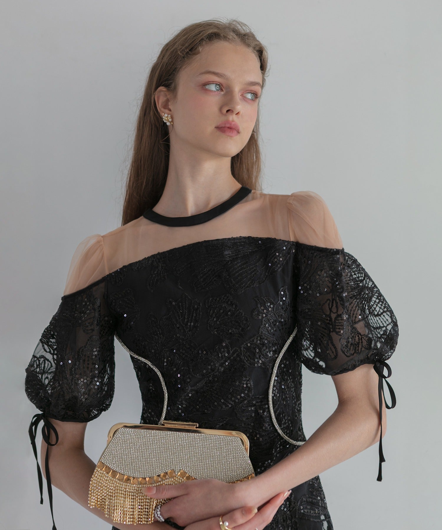 レジャ Leja スパンコールウエストデザインIラインワンピースドレス美脚効果結婚式 パーティードレス 成人式 二次会 同窓会 お呼ばれ オケージョン 20代 30代 40代 （BLACK） BLACK