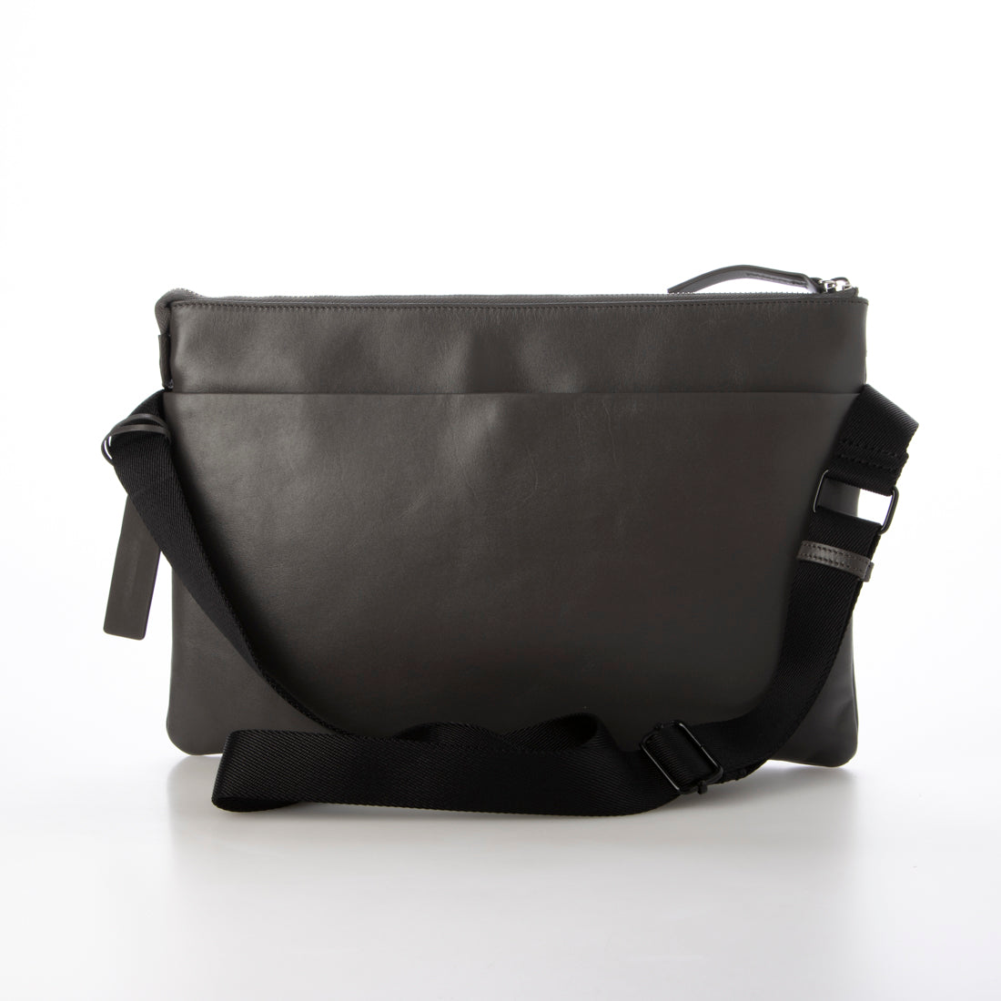 皮革實驗室 Leather Laboratory 牛皮斜挎包 灰色
