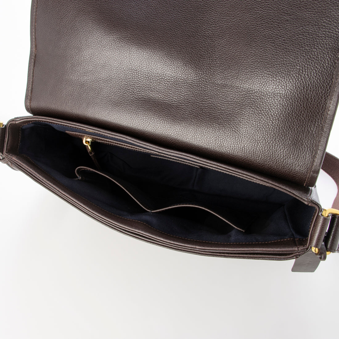 レザーラボラトリー Leather Laboratory 本革フラップショルダー L （DARK BROWN） DARK BROWN