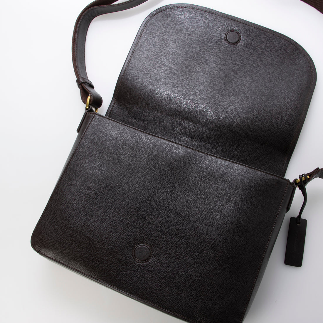 レザーラボラトリー Leather Laboratory 本革フラップショルダー L （DARK BROWN） DARK BROWN