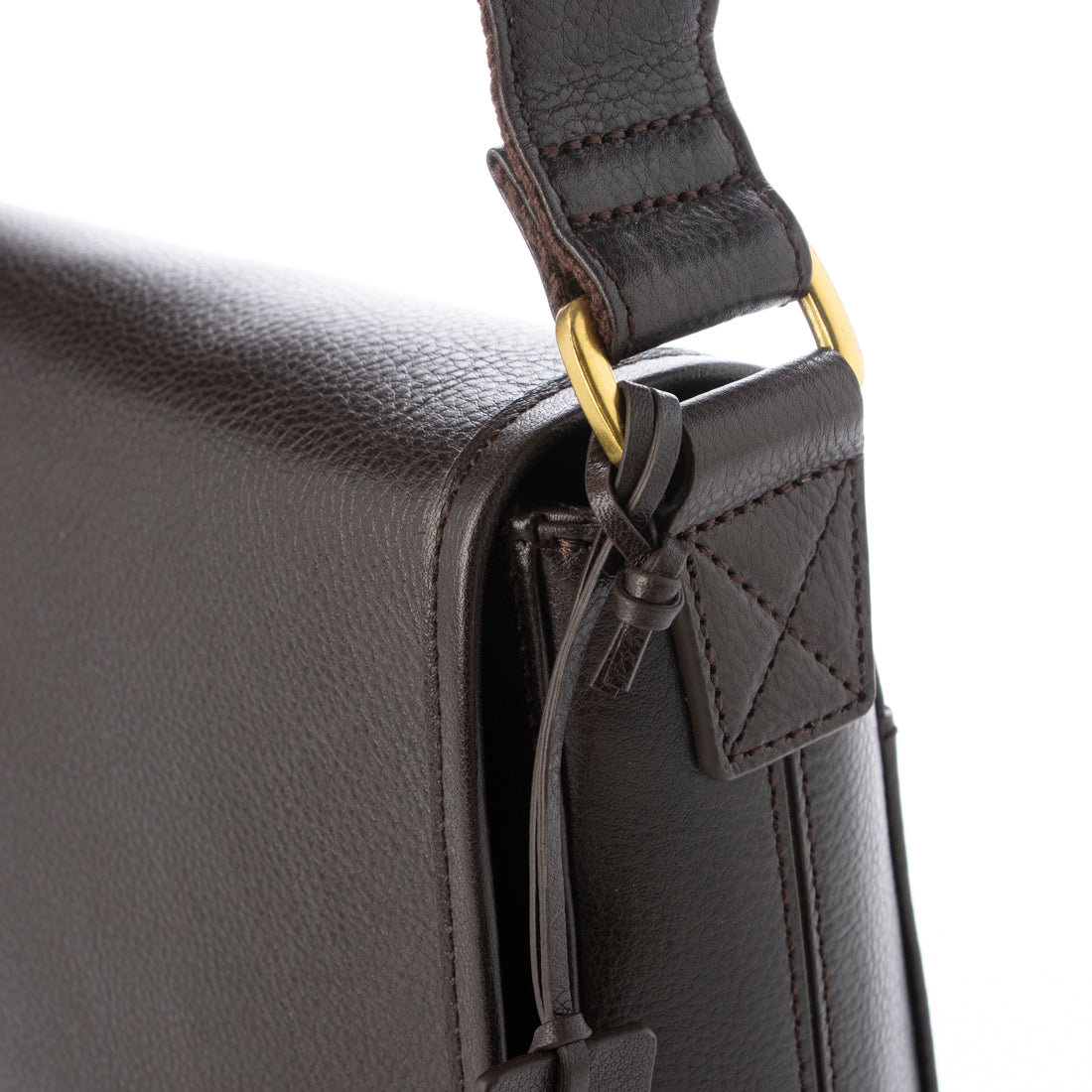 レザーラボラトリー Leather Laboratory 本革フラップショルダー L （DARK BROWN） DARK BROWN