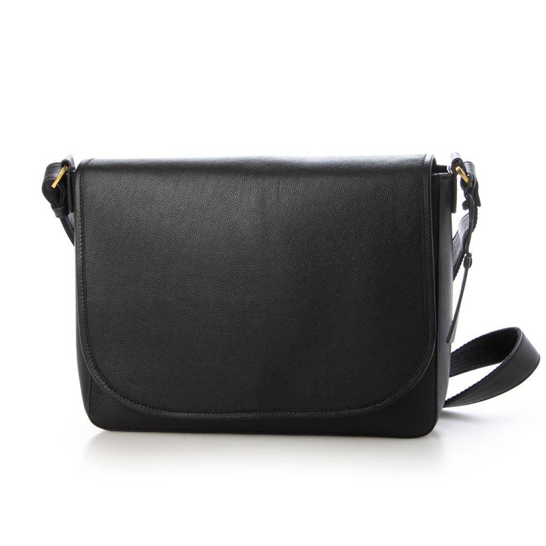 レザーラボラトリー Leather Laboratory 本革フラップショルダー L （BLACK） BLACK