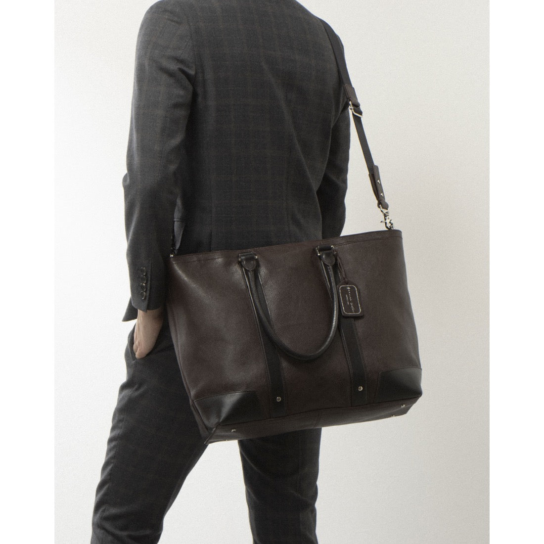 レザーラボラトリー Leather Laboratory 天然シボ レザー 本革トートバッグ 2way ショルダーバッグ