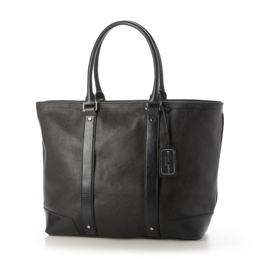レザーラボラトリー Leather Laboratory 天然シボ レザー 本革トートバッグ 2way ショルダーバッグ,DARK NAVY