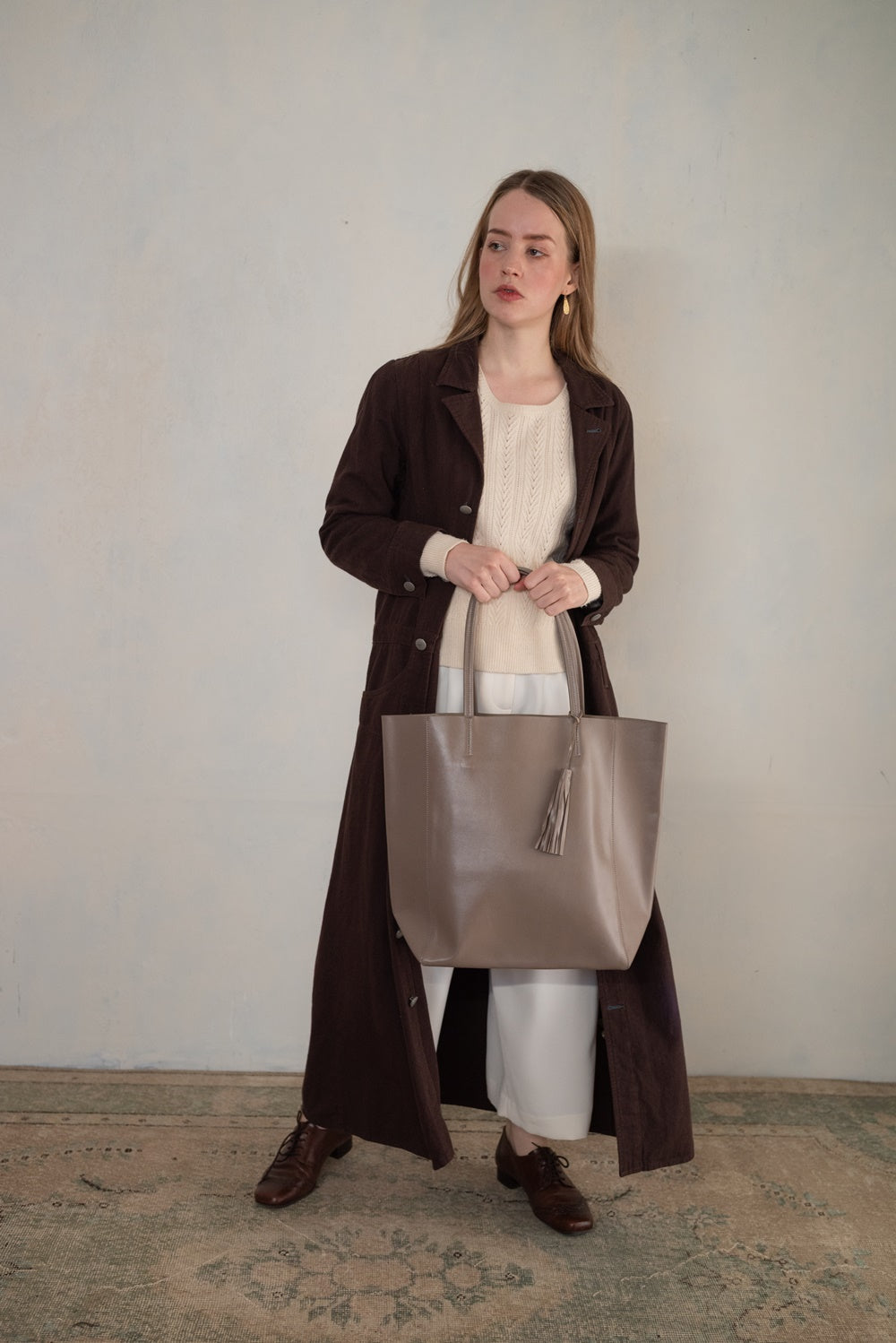 Leather Laboratory Genuine Leather Women's Vertical Tote Bag