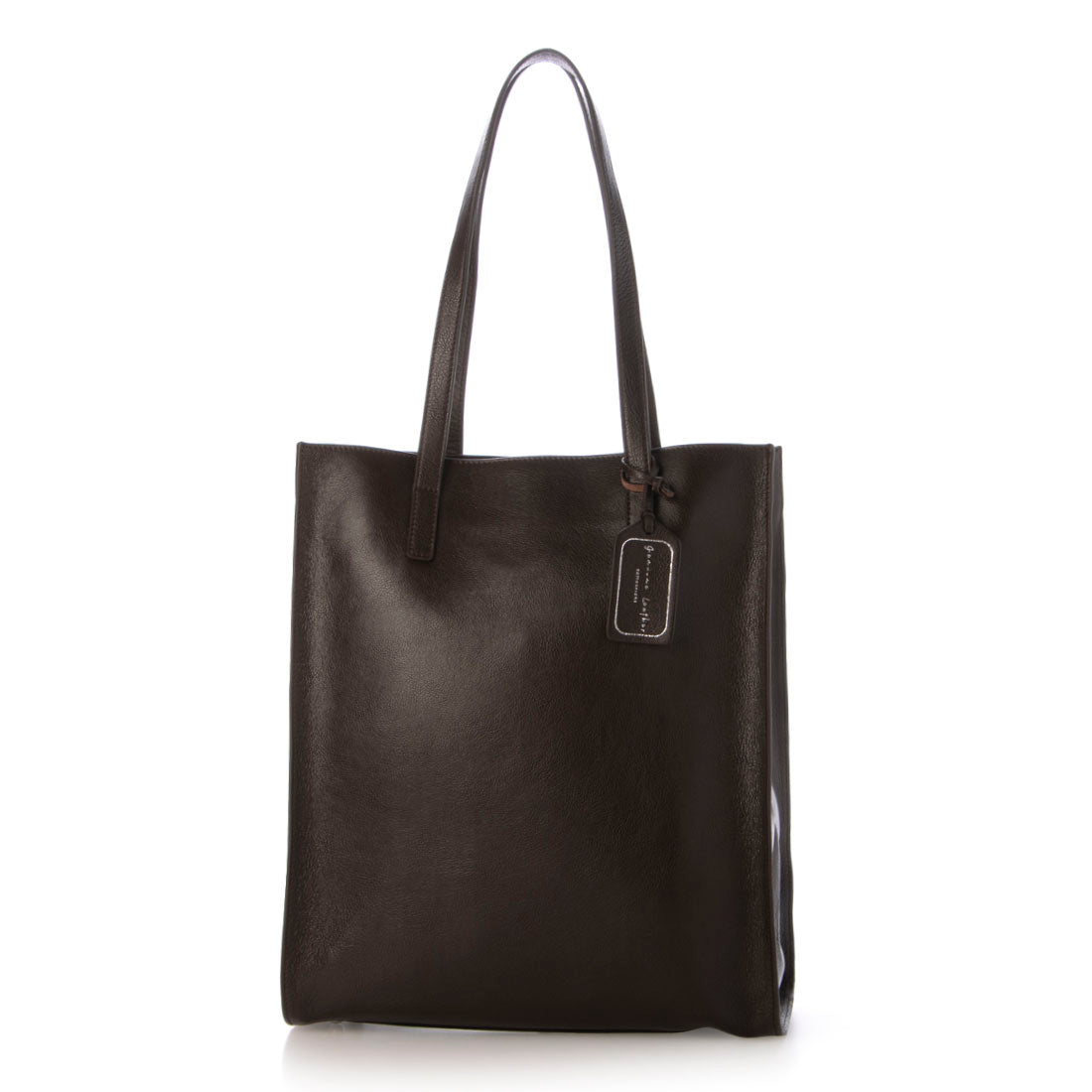 レザーラボラトリー Leather Laboratory 本革 レディー縦型 トート バッグ 底板付き （DBROWN） DBROWN