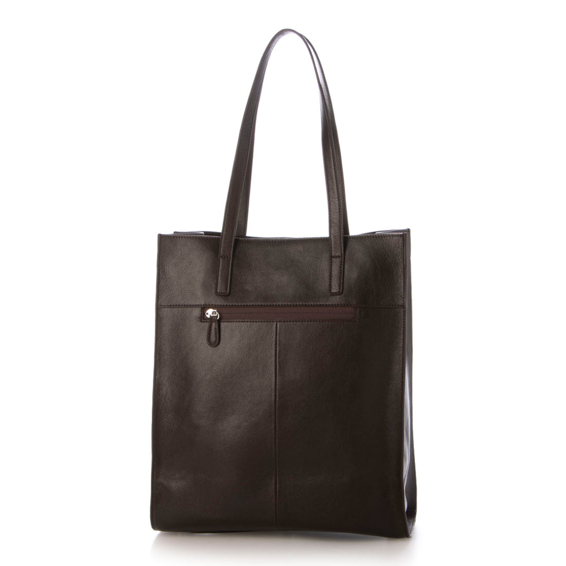 レザーラボラトリー Leather Laboratory 本革 レディー縦型 トート バッグ 底板付き （DBROWN） DBROWN