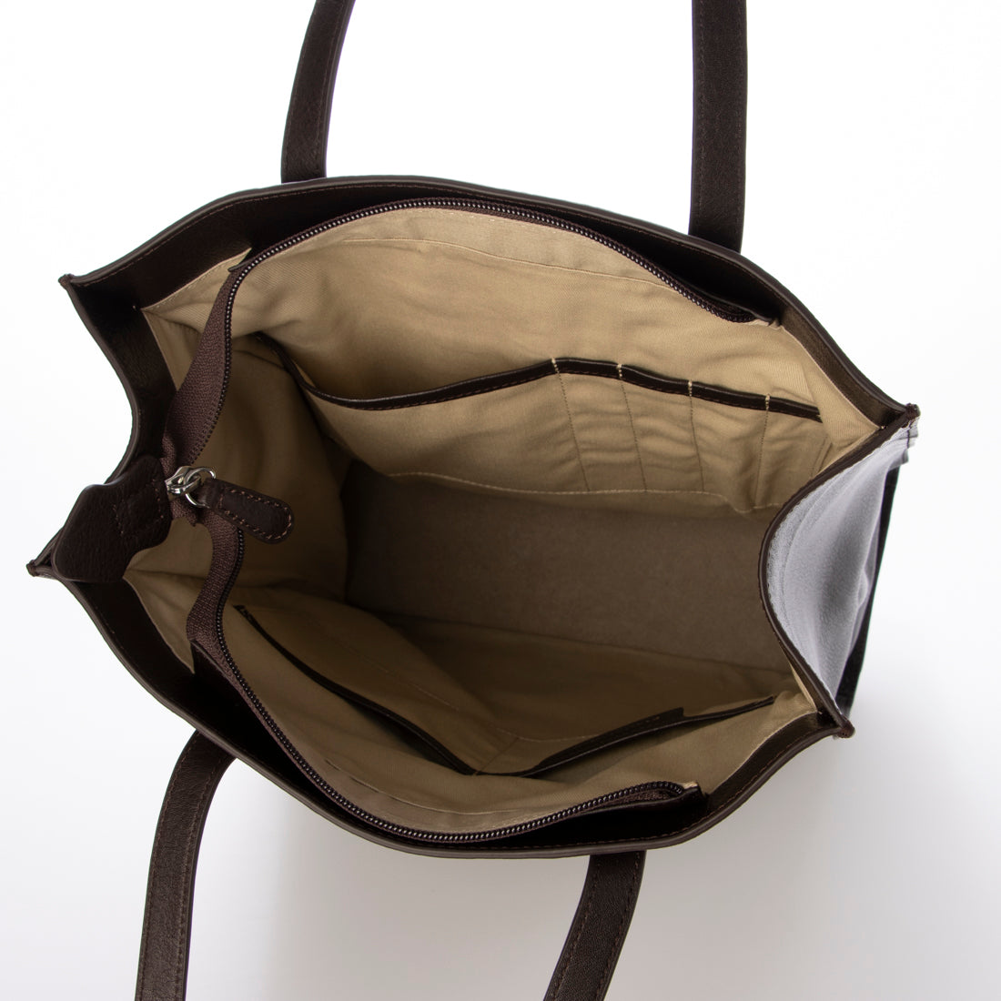 Leather Laboratory Genuine Leather Ladies Vertical Tote Bag with Botto