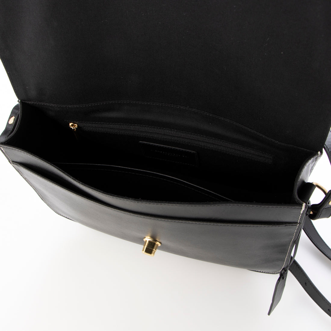 レザーラボラトリー Leather Laboratory 本革フラップショルダーバッグ 大き目