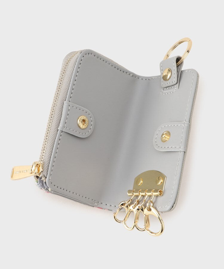 ローラ アシュレイ LAURA ASHLEY ノーソップ ブルーム柄 キーケース （グレー(112)） グレー(112)