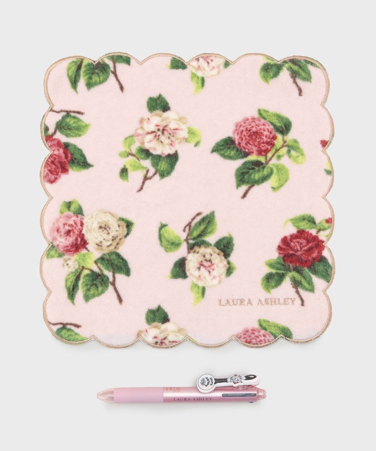 ローラ アシュレイ LAURA ASHLEY 【WEB限定】ヴィンテージソルジャー フリクションボール3 スリム038＆カミール柄 プリントハンカチ セット （ローラアシュレイ ギフト袋＆シール）付き （アイボリー(104)） アイボリー(104)