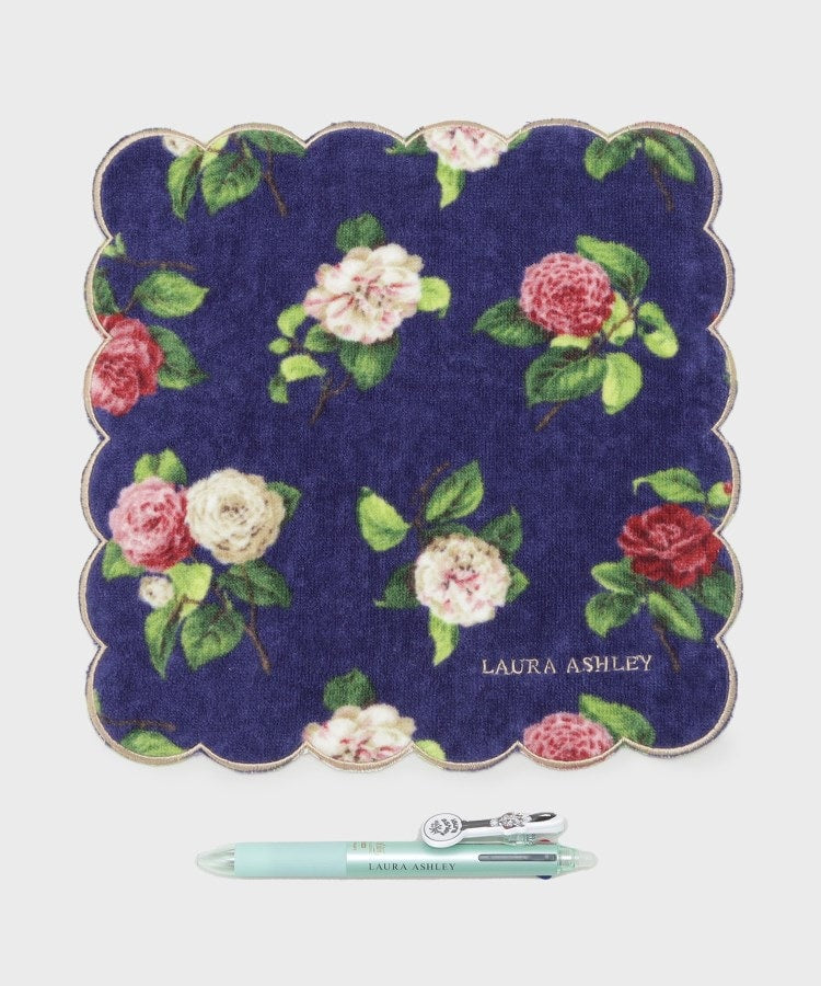 ローラ アシュレイ LAURA ASHLEY 【WEB限定】ヴィンテージソルジャー フリクションボール3 スリム038＆カミール柄 プリントハンカチ セット （ローラアシュレイ ギフト袋＆シール）付き （アイボリー(104)） アイボリー(104)