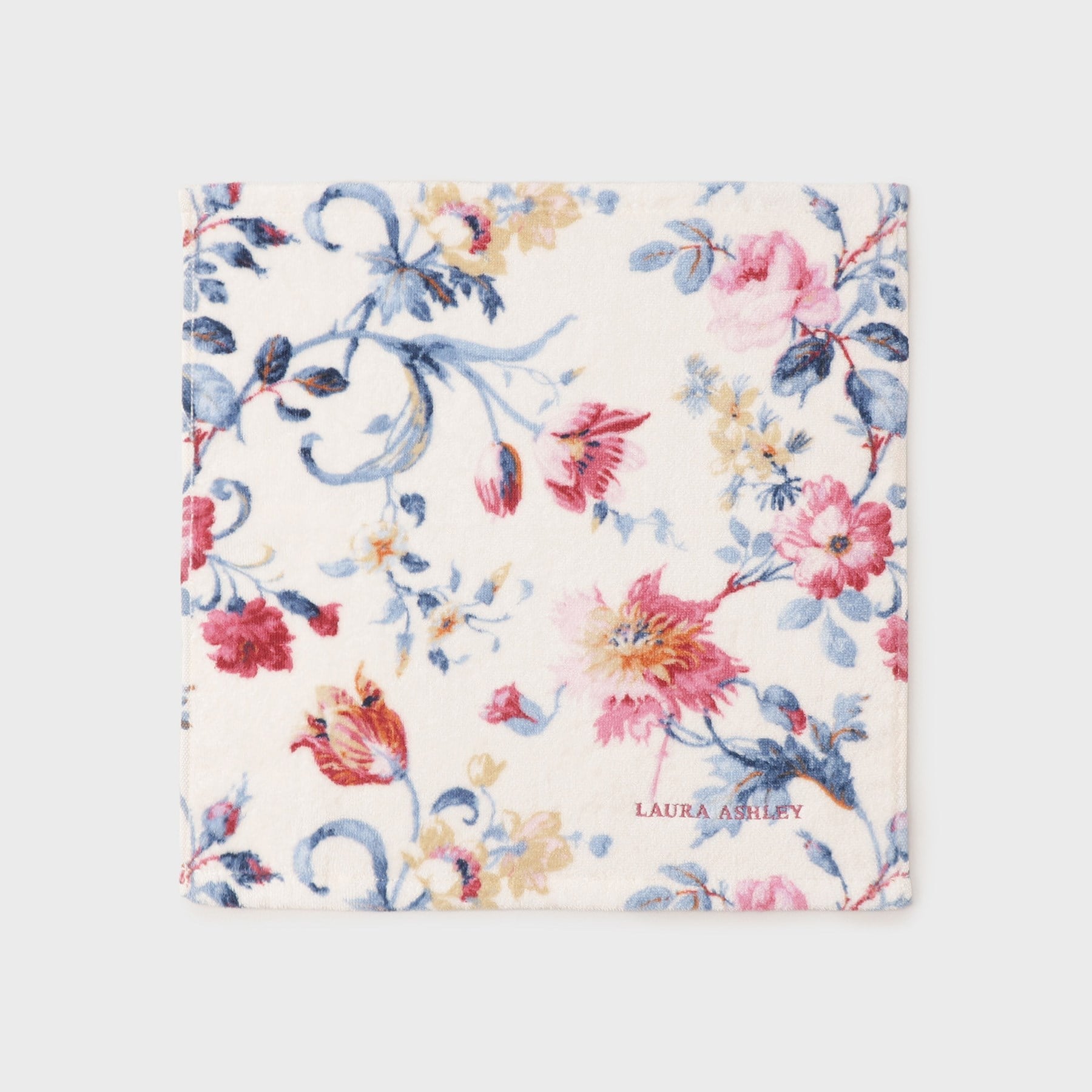 ローラ アシュレイ LAURA ASHLEY ローザリンド柄 シャーリングプリント ウォッシュタオル （ピンク(172)） ピンク(172)