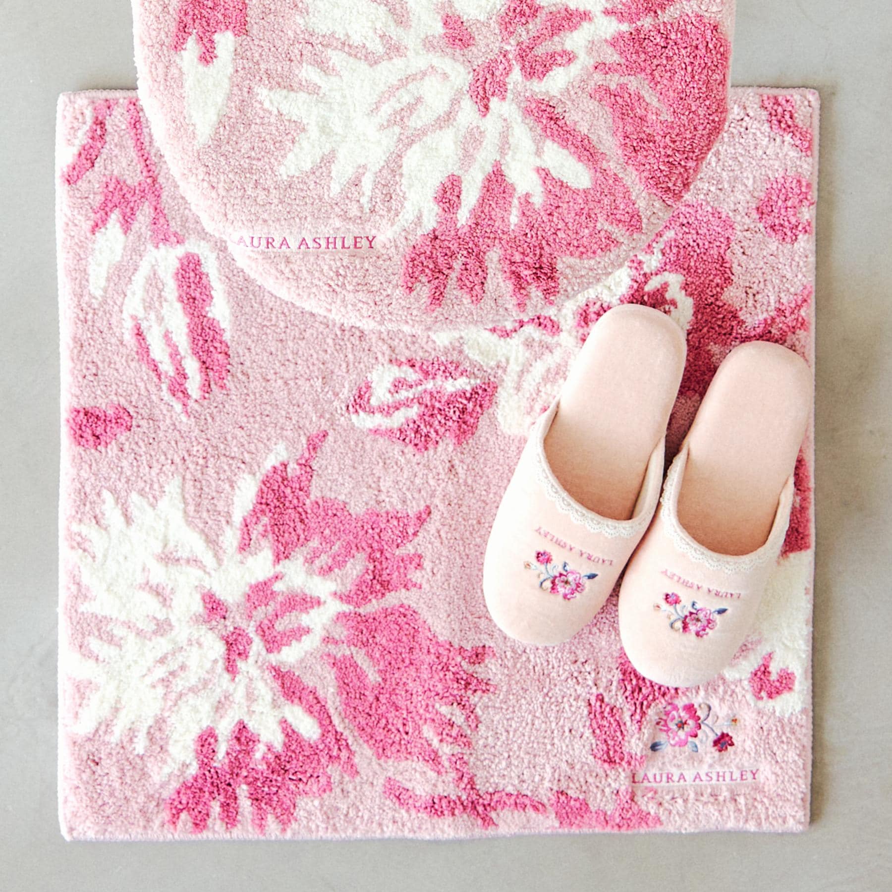ローラ アシュレイ LAURA ASHLEY ローザリンド トイレマット （ピンク(172)） ピンク(172)