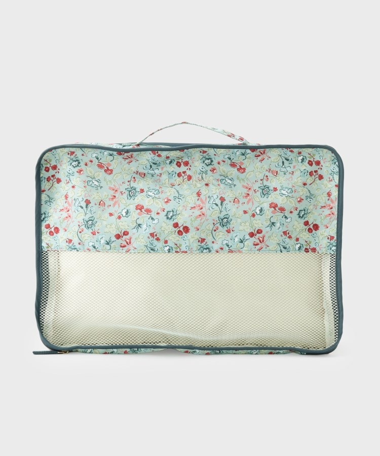 ローラ アシュレイ LAURA ASHLEY ロサ サンクタ柄 トラベルポーチLL （ブルー(191)） ブルー(191)