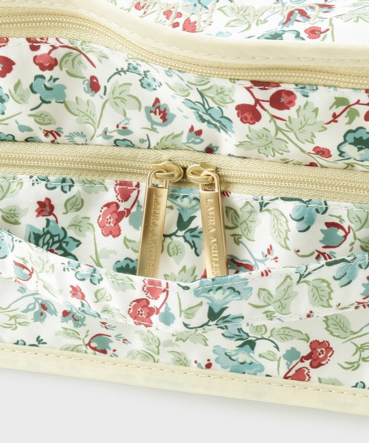 ローラ アシュレイ LAURA ASHLEY ロサ サンクタ柄 トラベルポーチLL （ブルー(191)） ブルー(191)