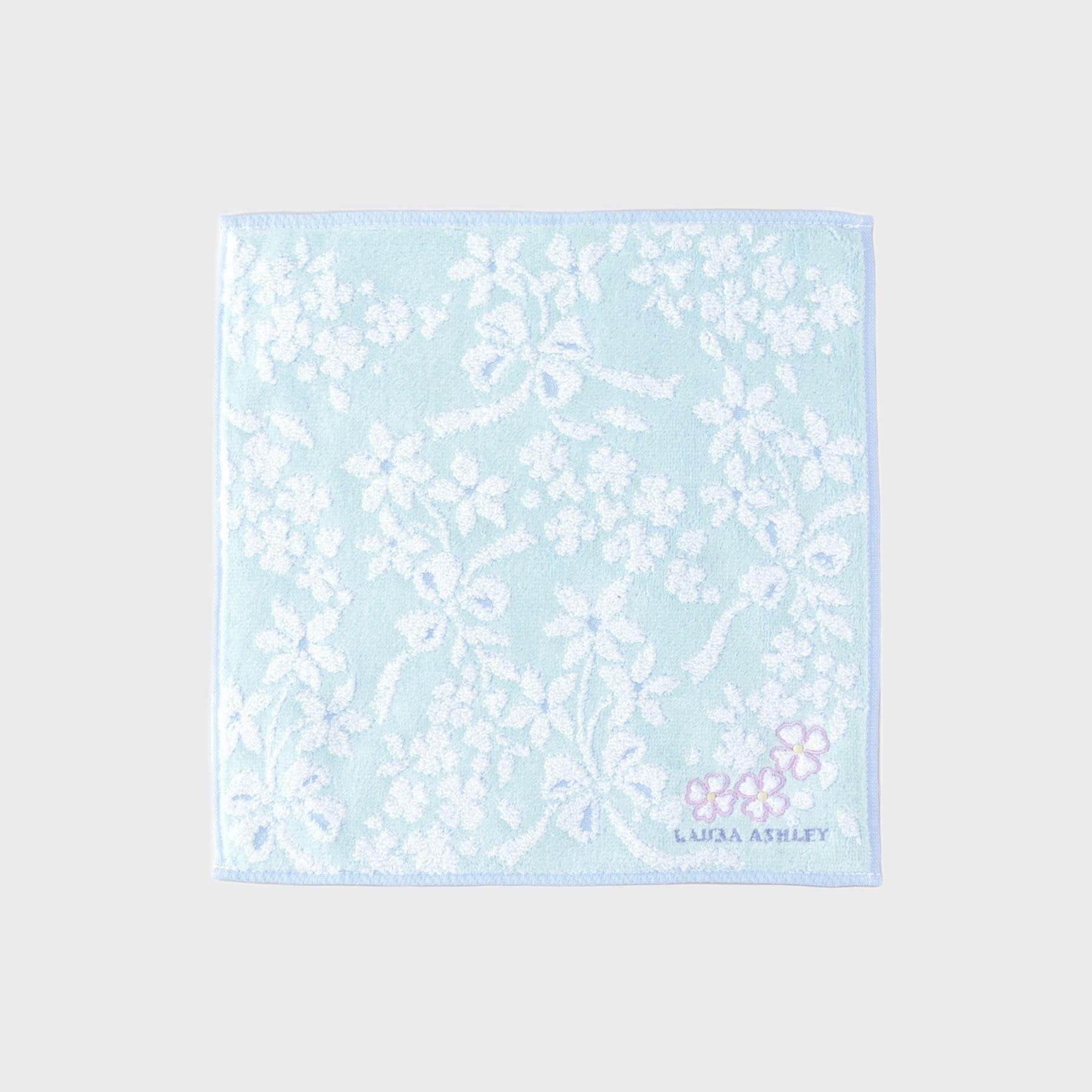 ローラ アシュレイ LAURA ASHLEY リボン タオルハンカチ （ミントグリーン(121)） ミントグリーン(121)
