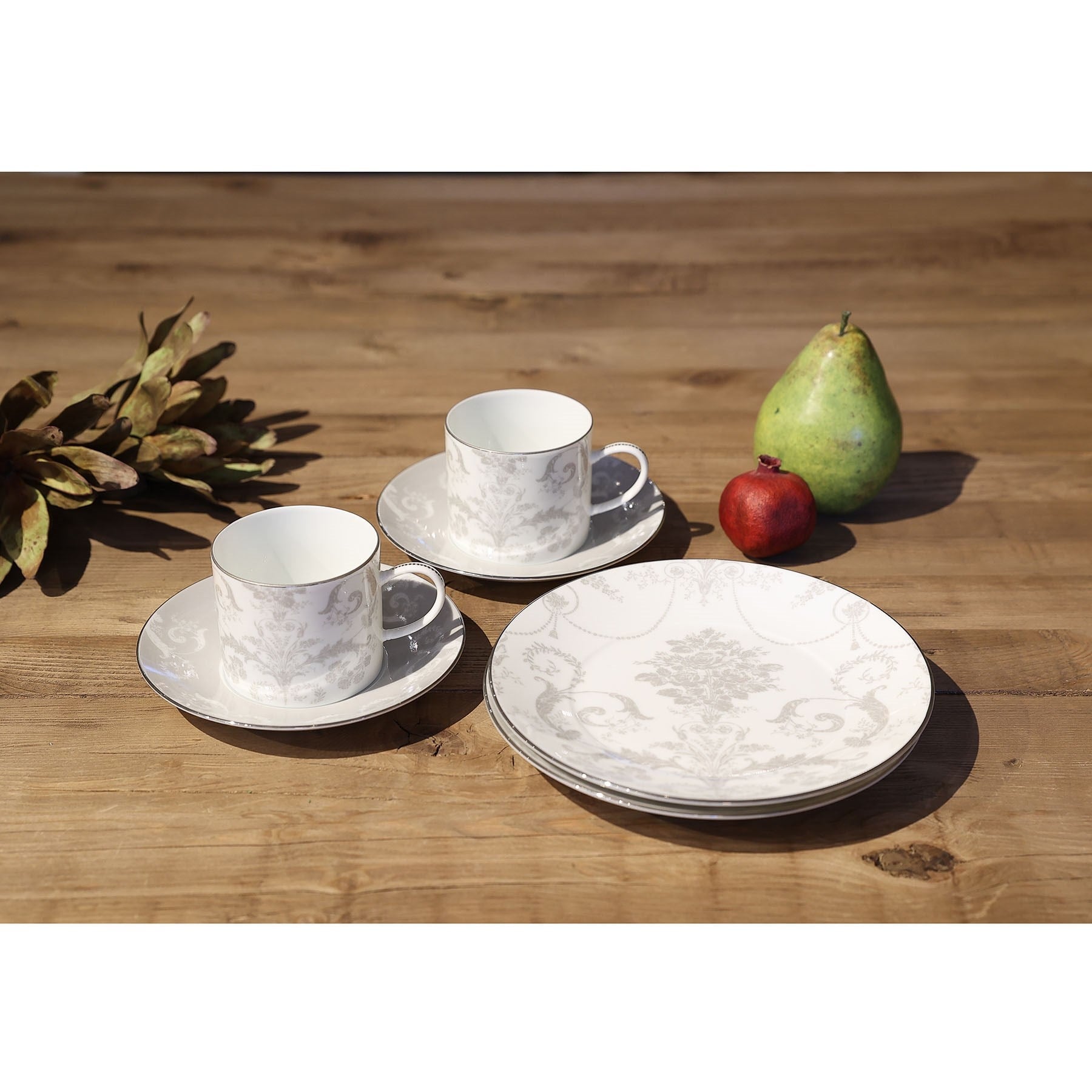 ローラ アシュレイ LAURA ASHLEY ジョゼット柄 プレートペアセット【返品不可商品】 （ライトグレー) ライトグレー(111)