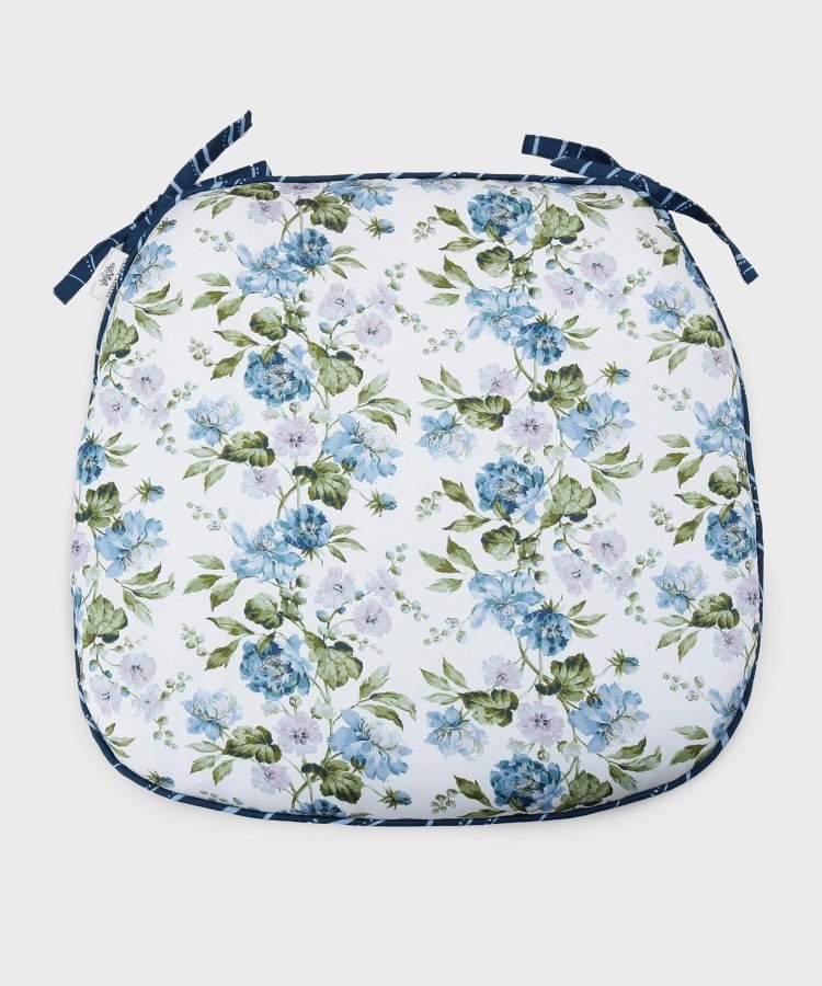 ローラ アシュレイ LAURA ASHLEY ロミリー柄 シートクッション （ブルー(192)） ブルー(192)